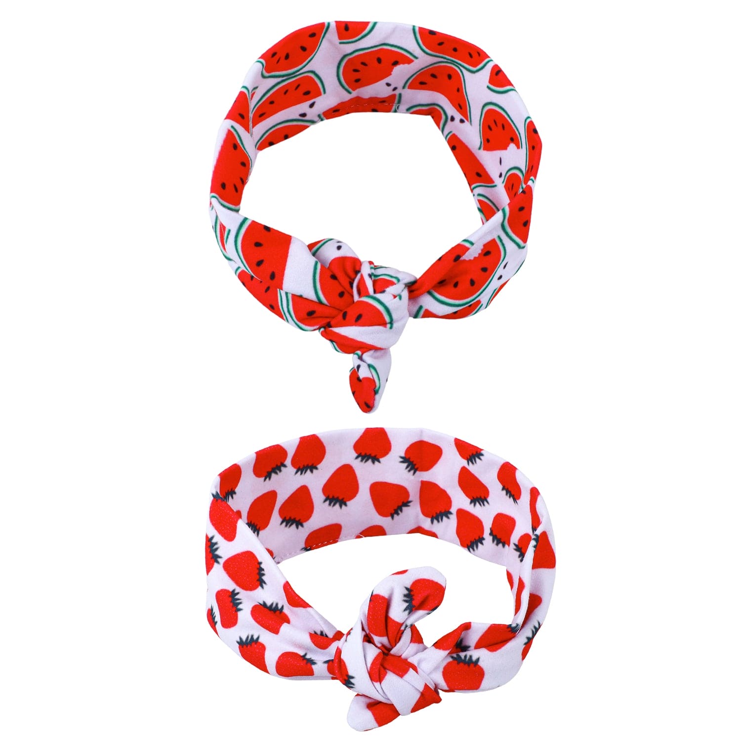 Fruitilicious Bow Knot Headbands 2 Pcs - Red - Baby Moo