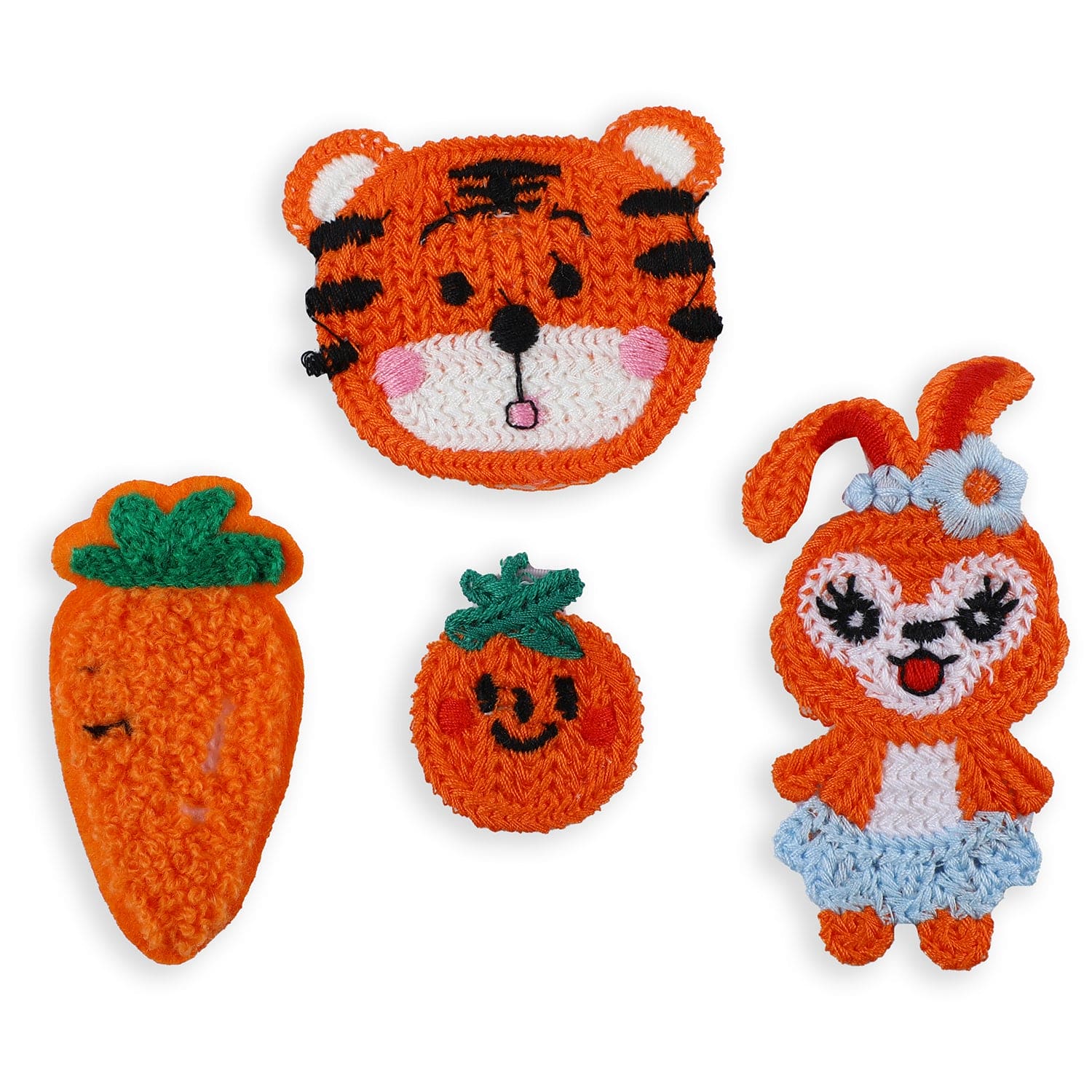 Elara Assorted Hair Clips Set 10 Pcs - Orange - Baby Moo