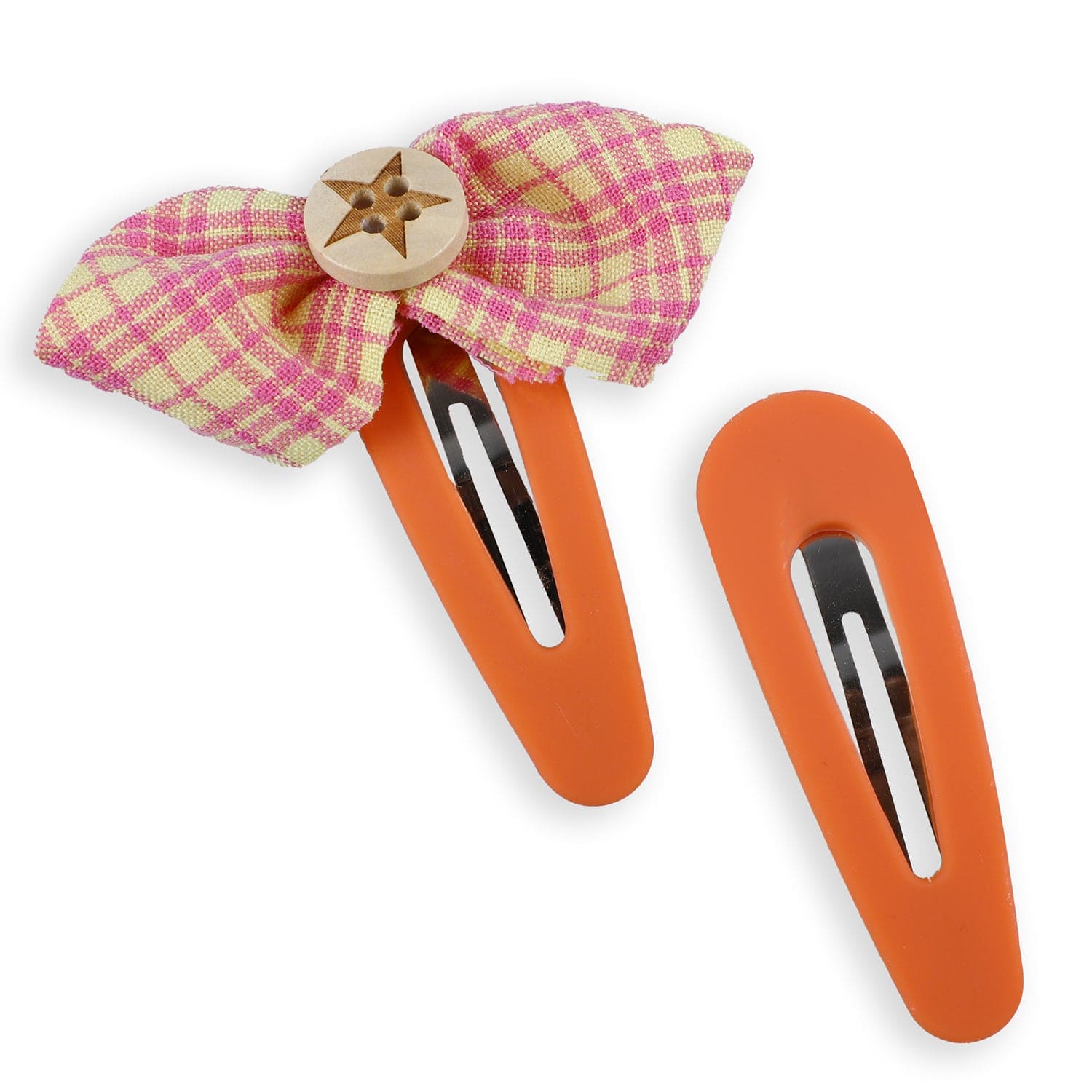 Elara Assorted Hair Clips Set 10 Pcs - Orange - Baby Moo