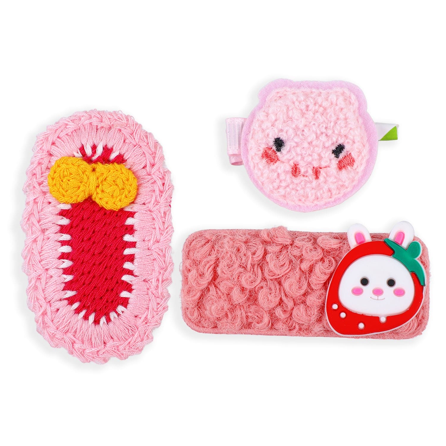 Penelope Floral Hair Clips Set 9 Pcs - Pink - Baby Moo