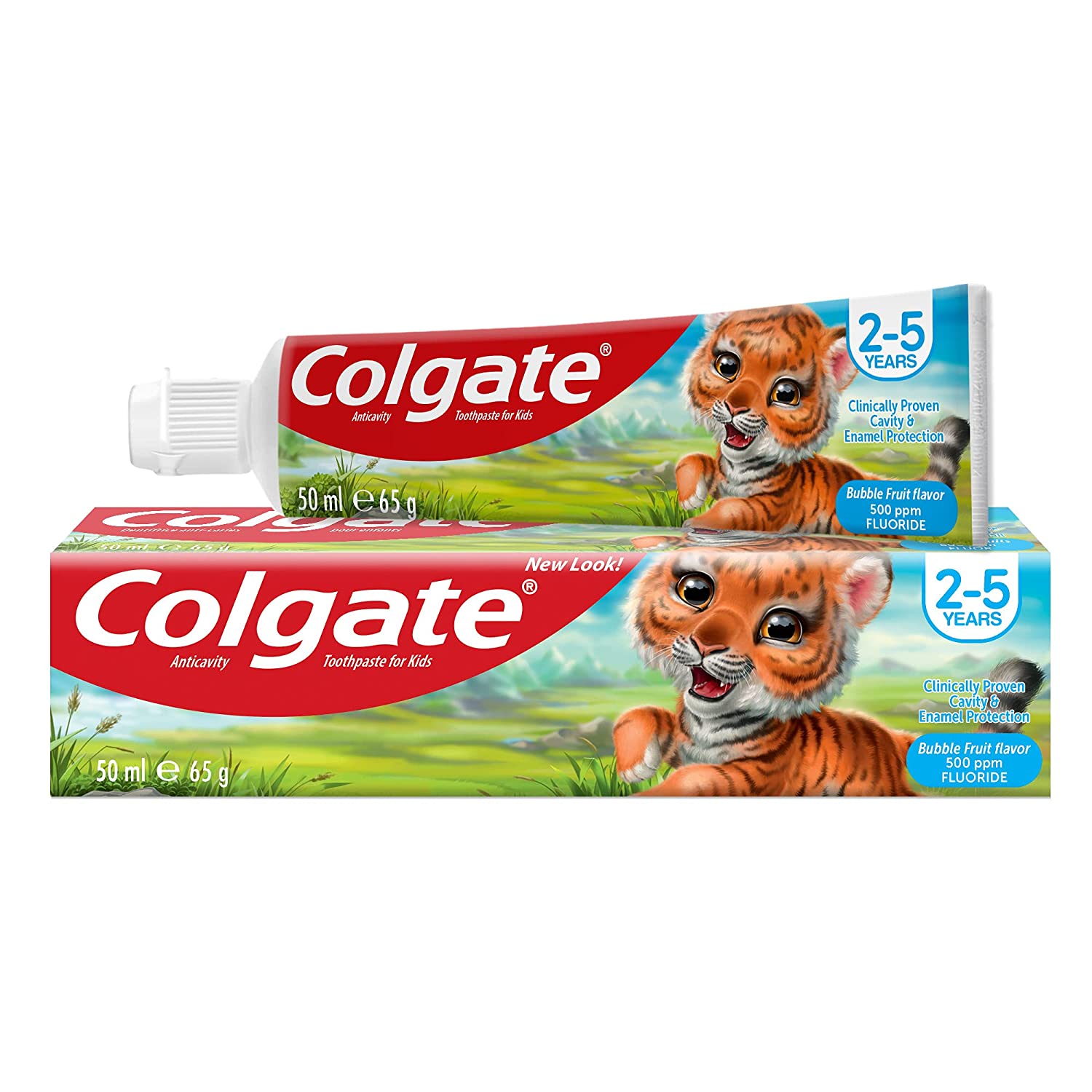 Colgate Toothpaste For Kids 2-5 Years Anticavity Bubble Fruit 65gm Red - Baby Moo