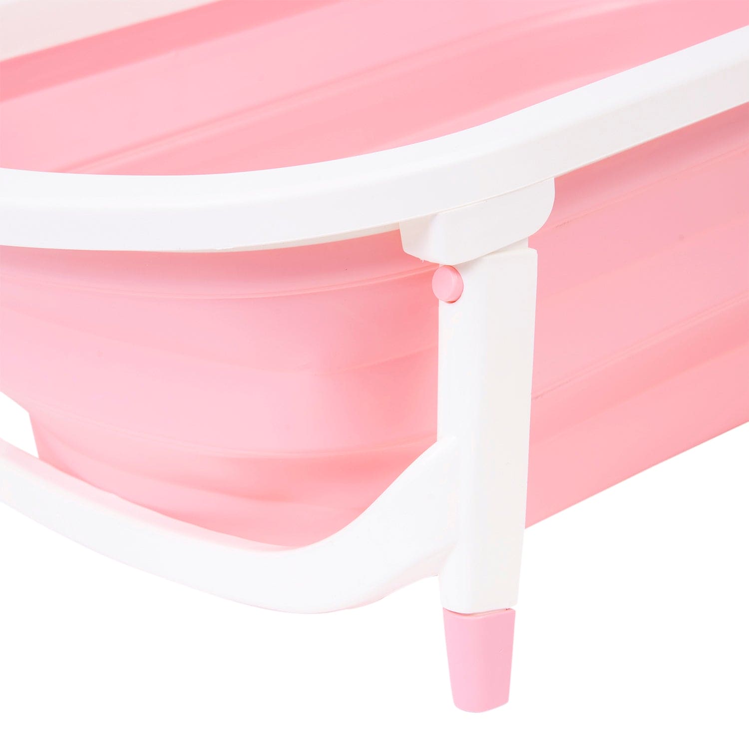 Portable Folding Bath Tub With Drain Plug Pink - Baby Moo