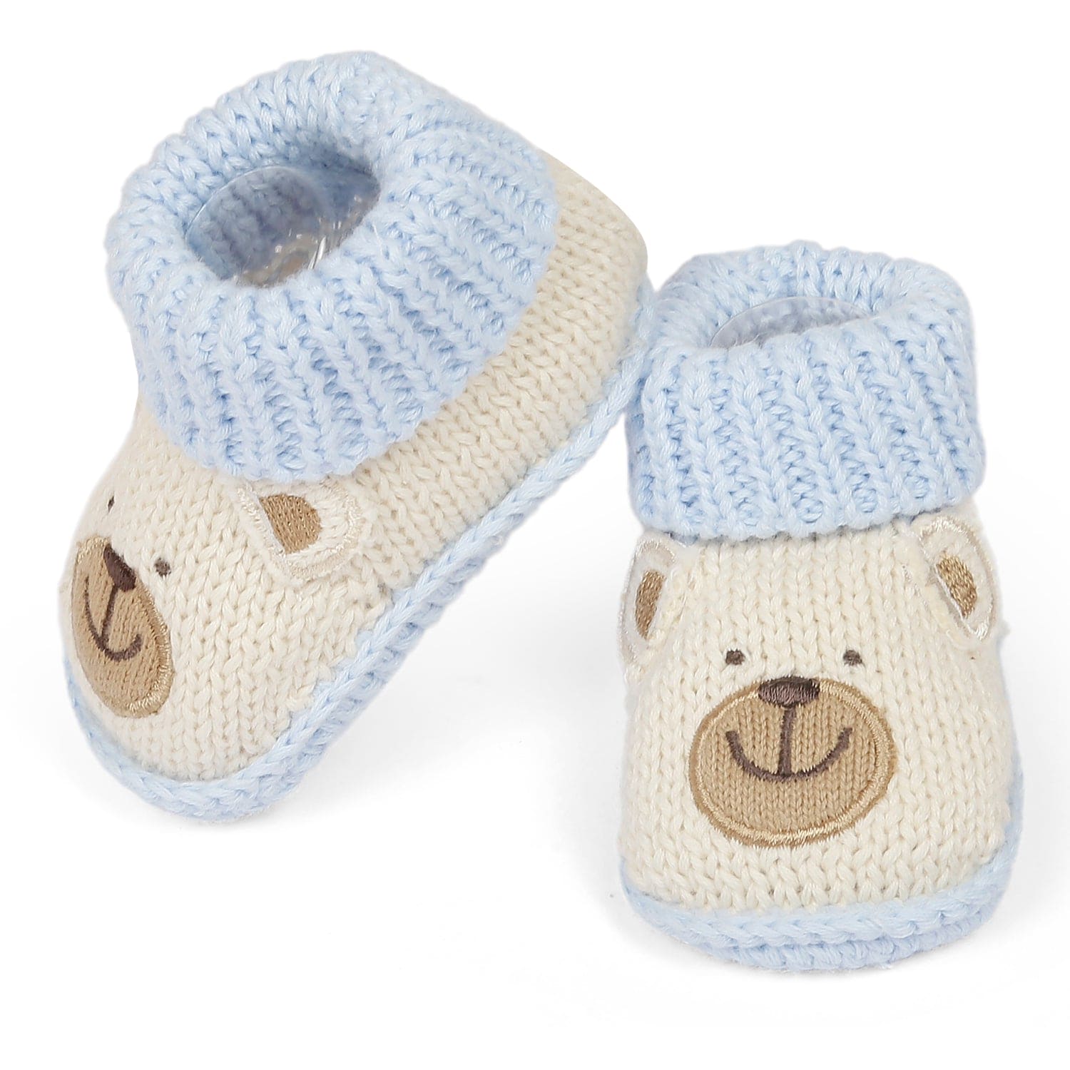 Cute Bear Newborn Crochet Socks Booties - Multicolour - Baby Moo