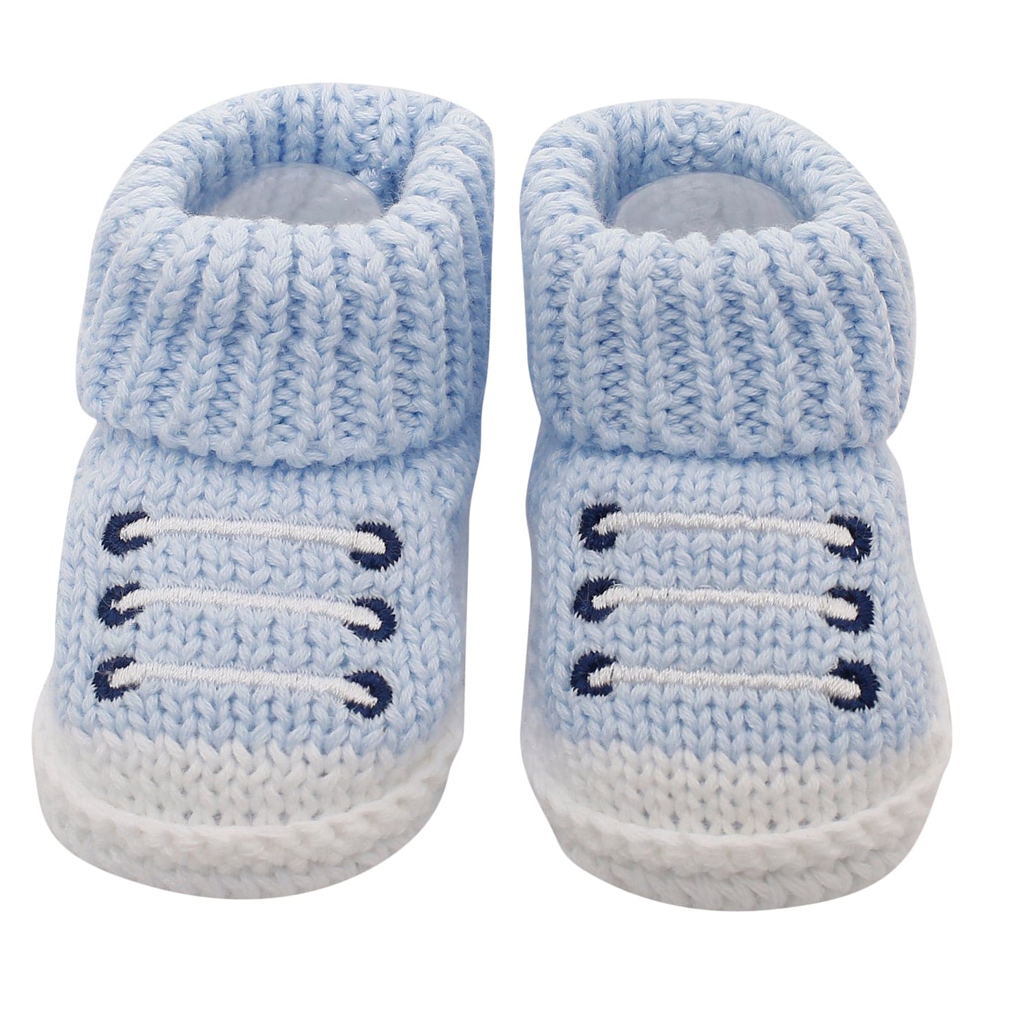Laces Blue Socks Booties - Baby Moo