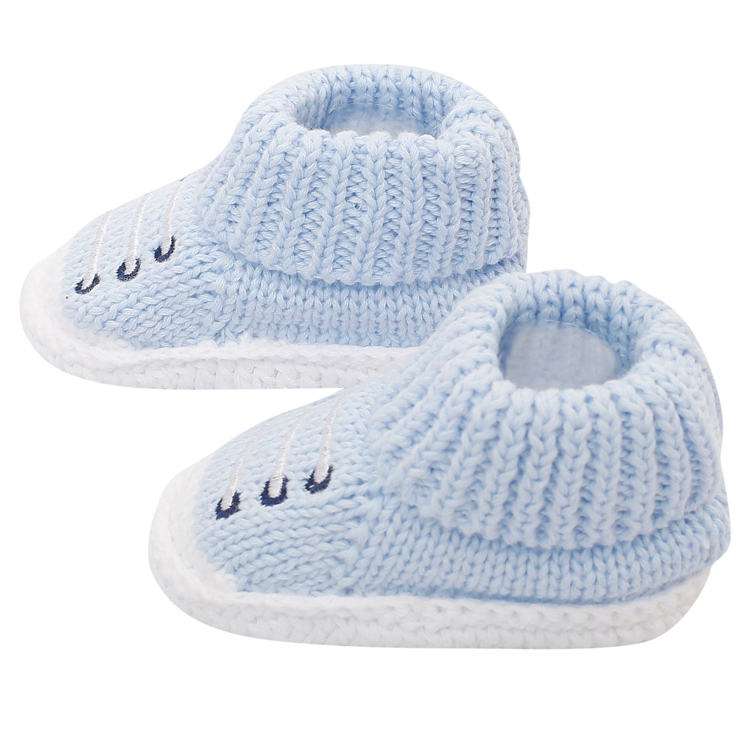 Laces Blue Socks Booties - Baby Moo