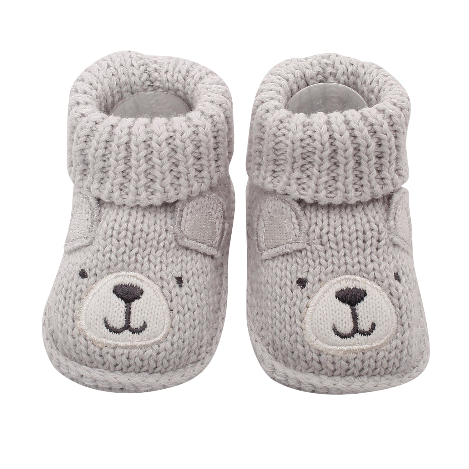 Bff Bear Grey Socks Booties - Baby Moo