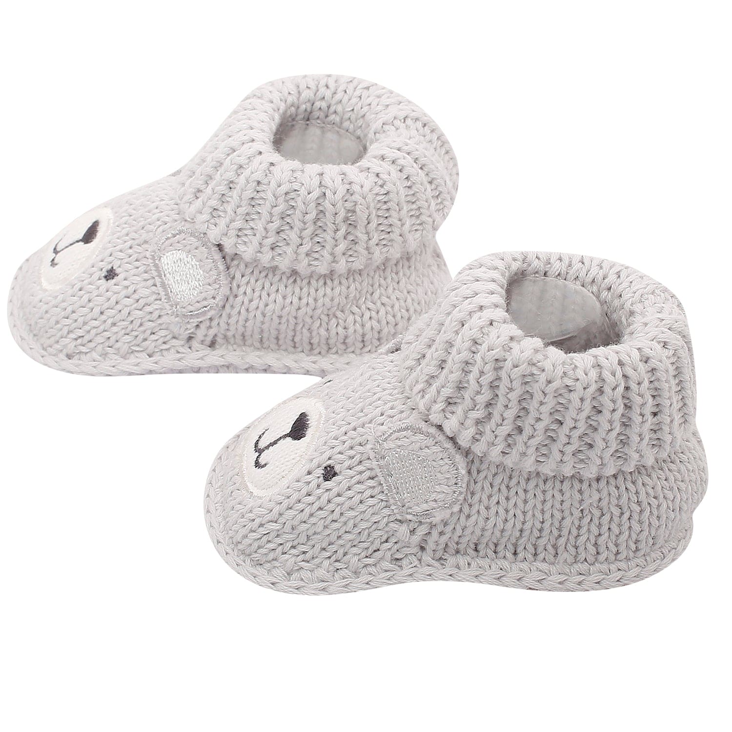 Bff Bear Grey Socks Booties - Baby Moo