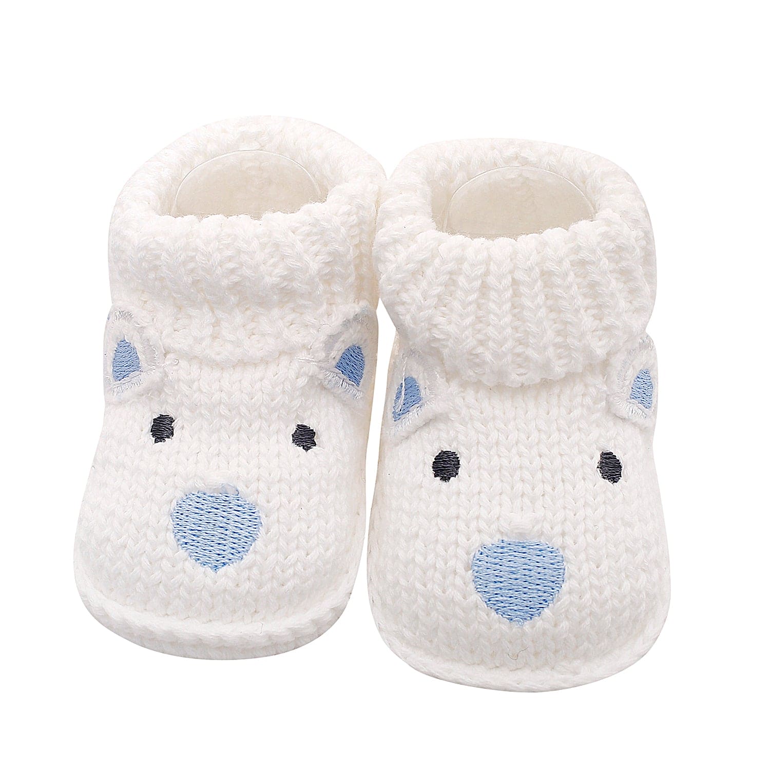 Polar Bear White Socks Booties - Baby Moo