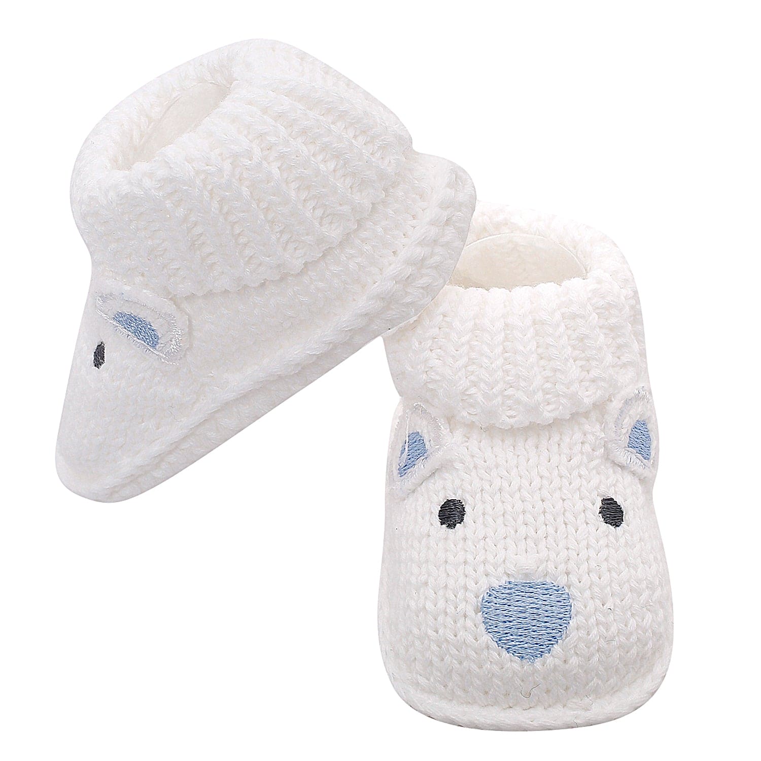 Polar Bear White Socks Booties - Baby Moo