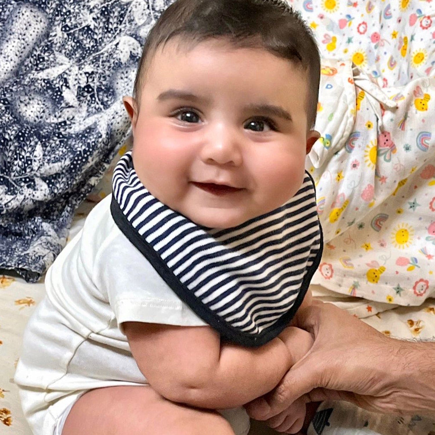 Lion And Panda Baby Black And White 3 Pk Bibs - Baby Moo