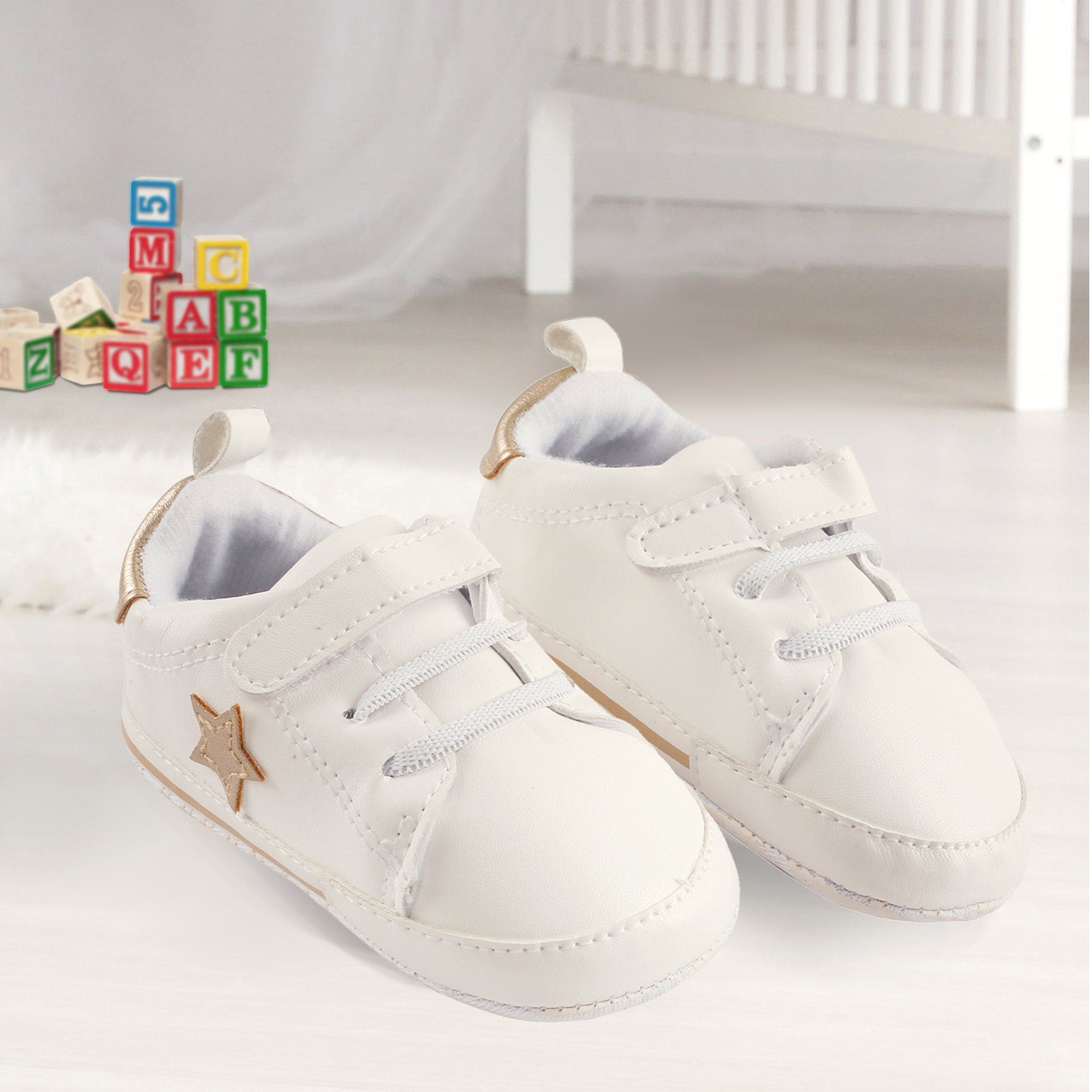 My Shining Star White Casual Booties - Baby Moo