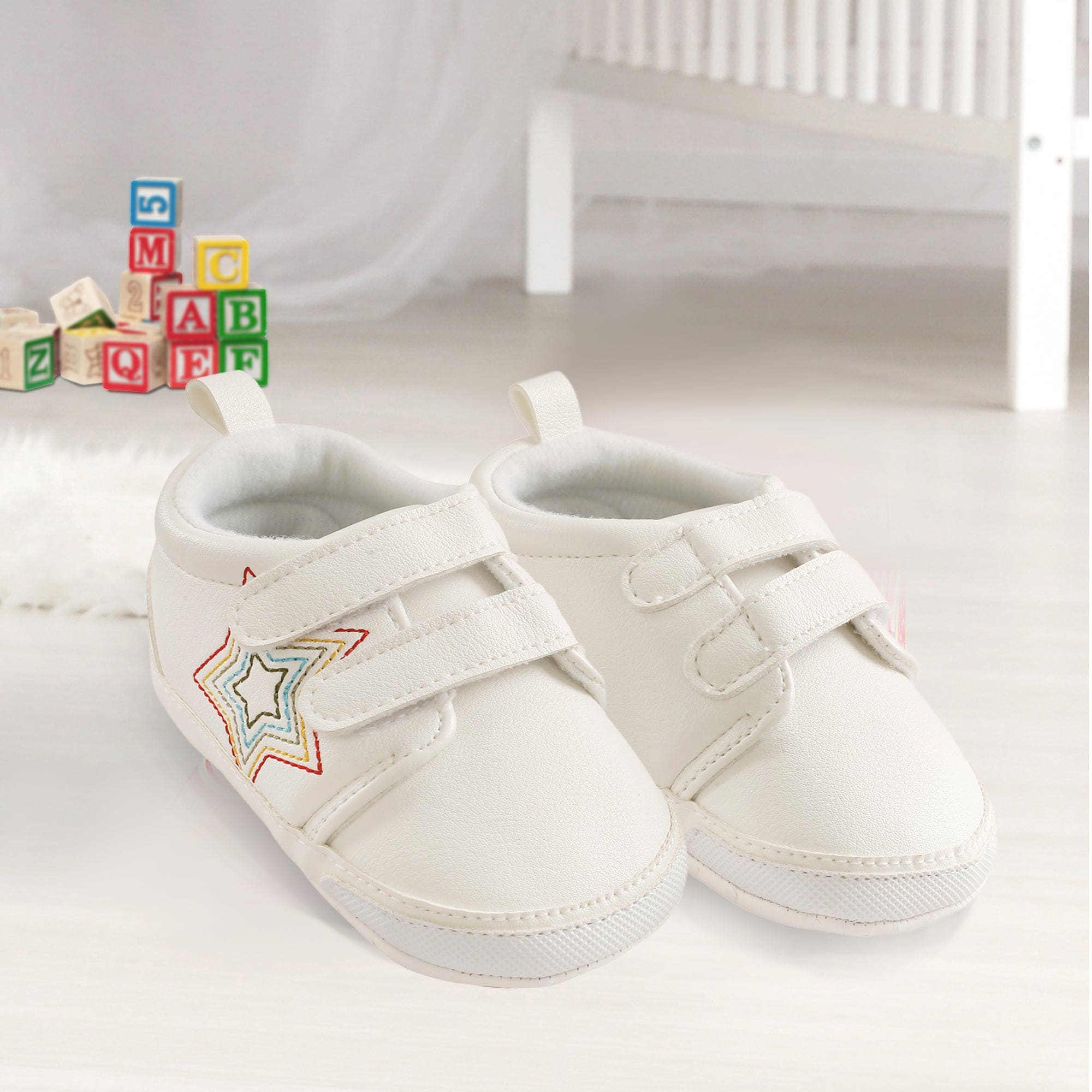 My Star White Casual Booties - Baby Moo