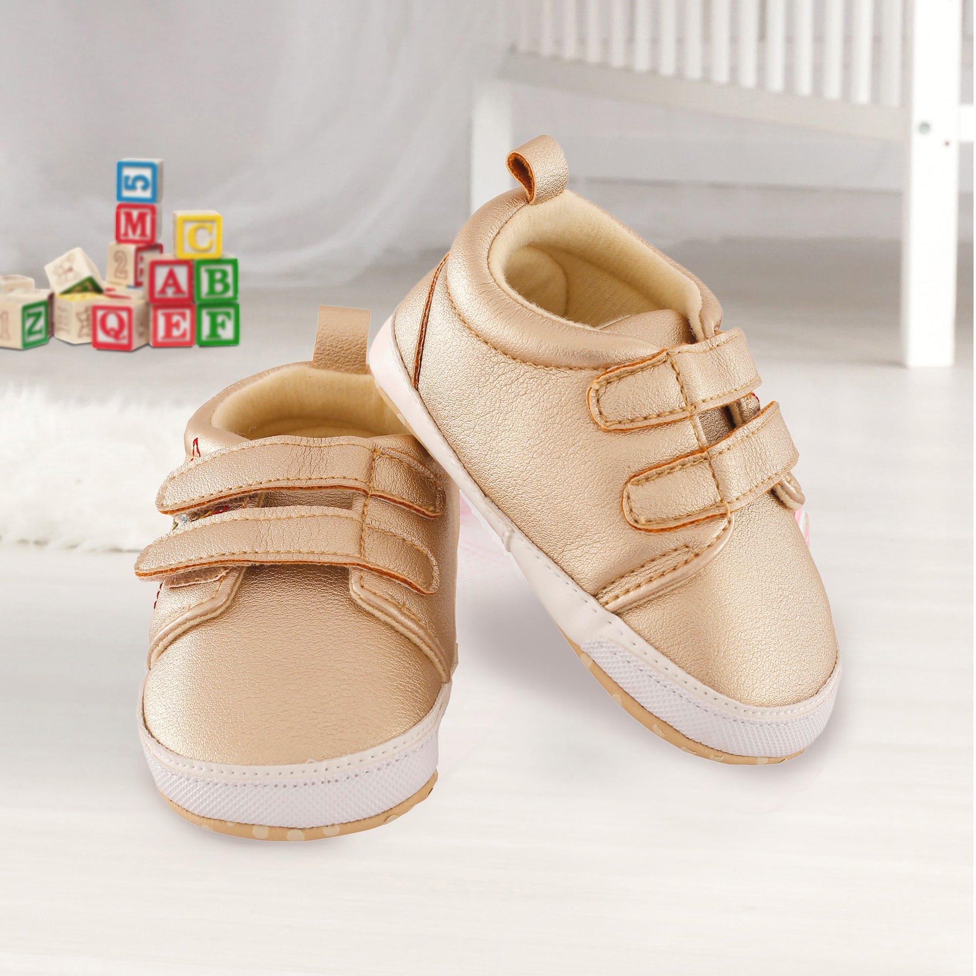 My Star Gold Casual Booties - Baby Moo
