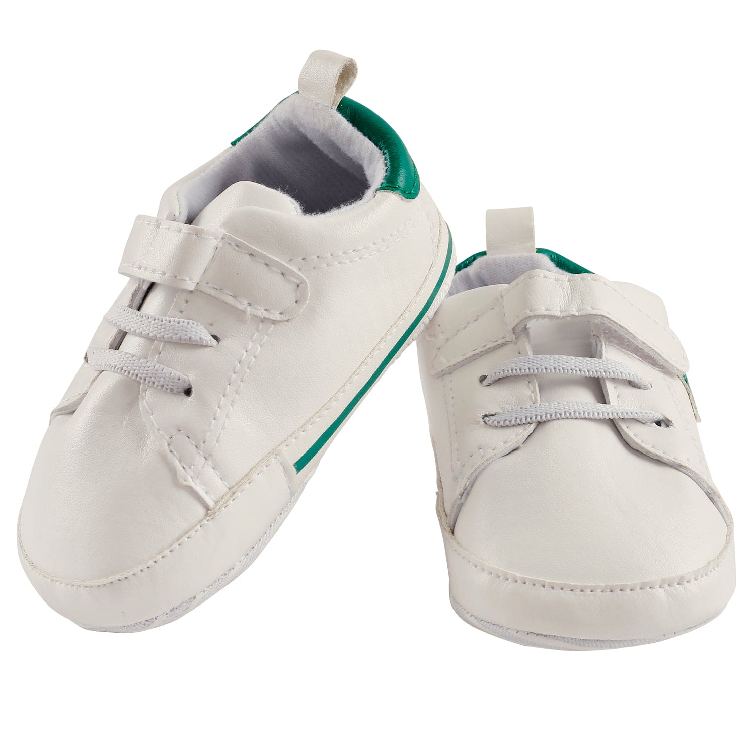 My Star White And Green Casual Booties - Baby Moo