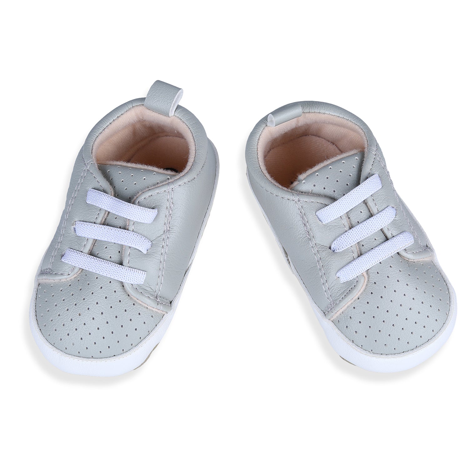 Lace-Up Comfortable And Breathable Anti-Slip Sneaker Shoes - Grey - Baby Moo