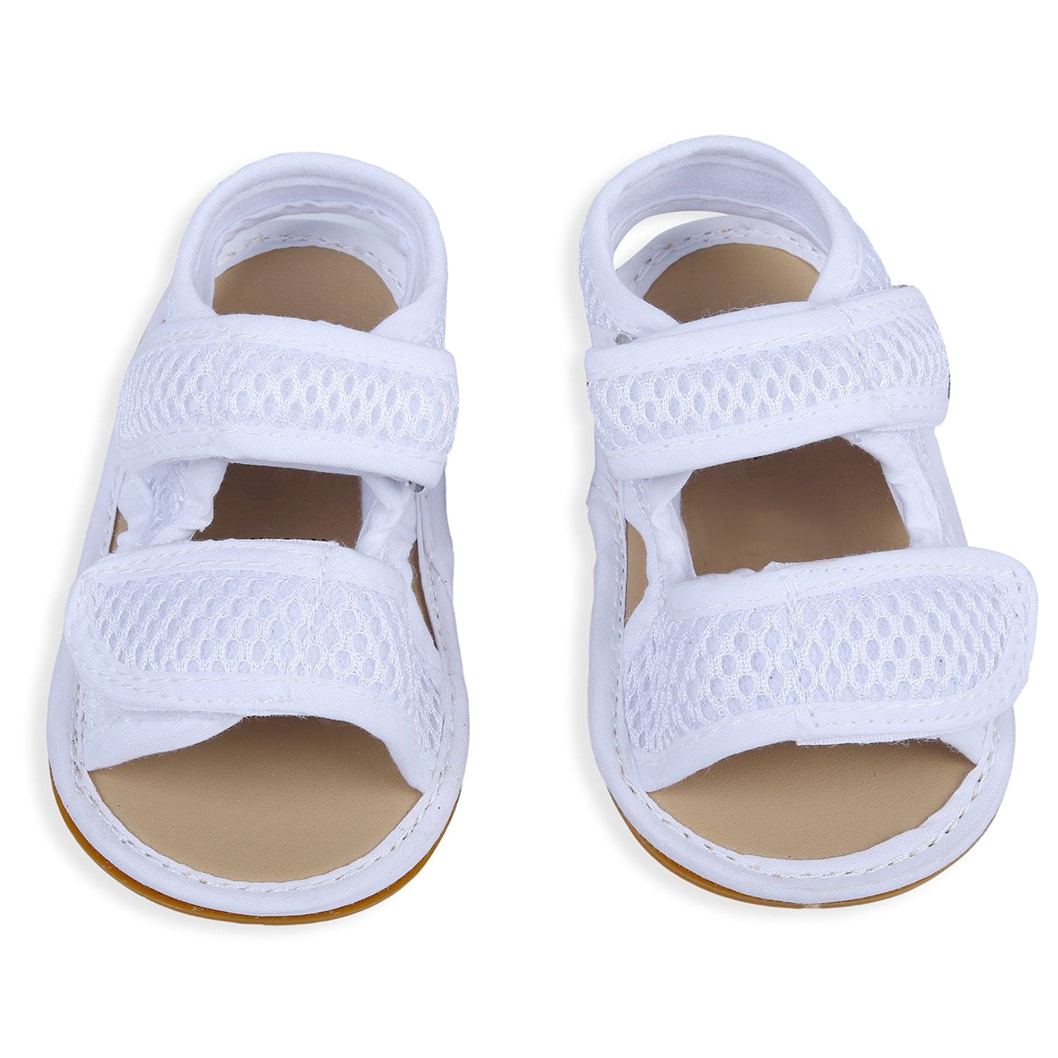 Solid Hookloop Comfortable Anti-skid Floater Sandals - White - Baby Moo