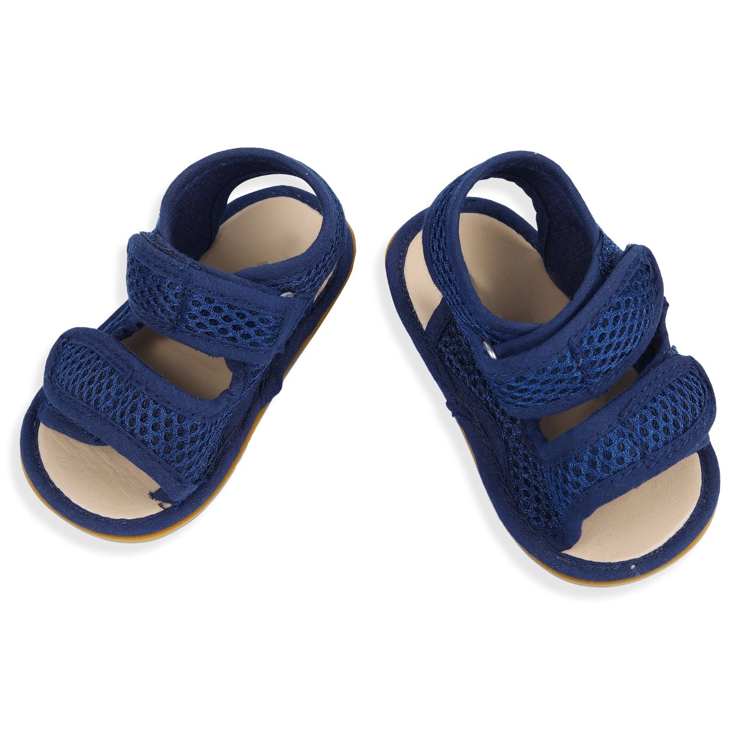 Solid Hookloop Comfortable Anti-skid Floater Sandals - Navy Blue - Baby Moo