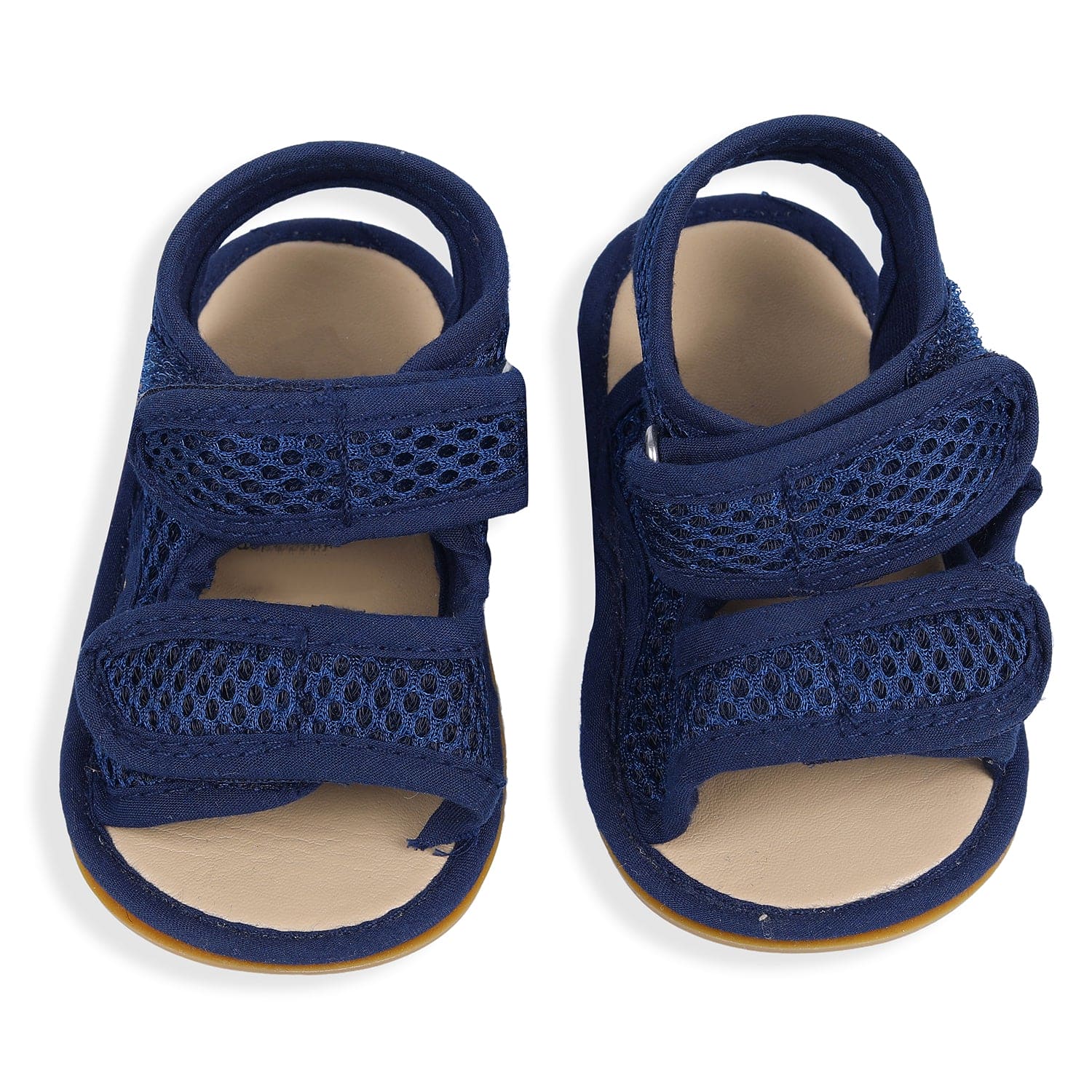 Solid Hookloop Comfortable Anti-skid Floater Sandals - Navy Blue - Baby Moo