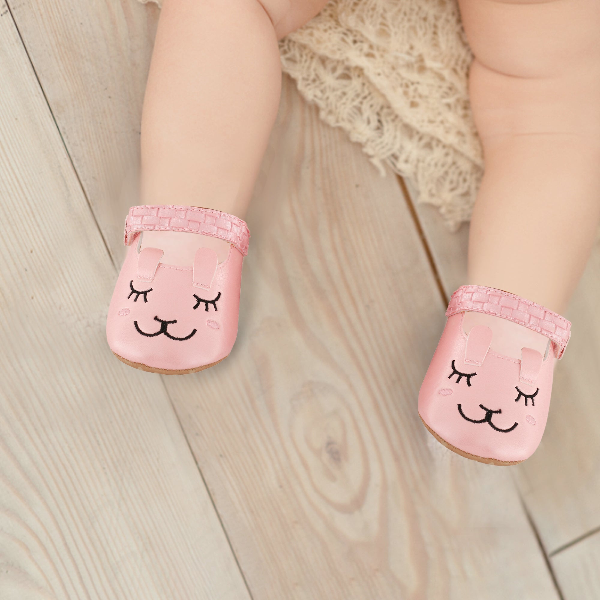 Blushing Kitten Pink Party Booties - Baby Moo