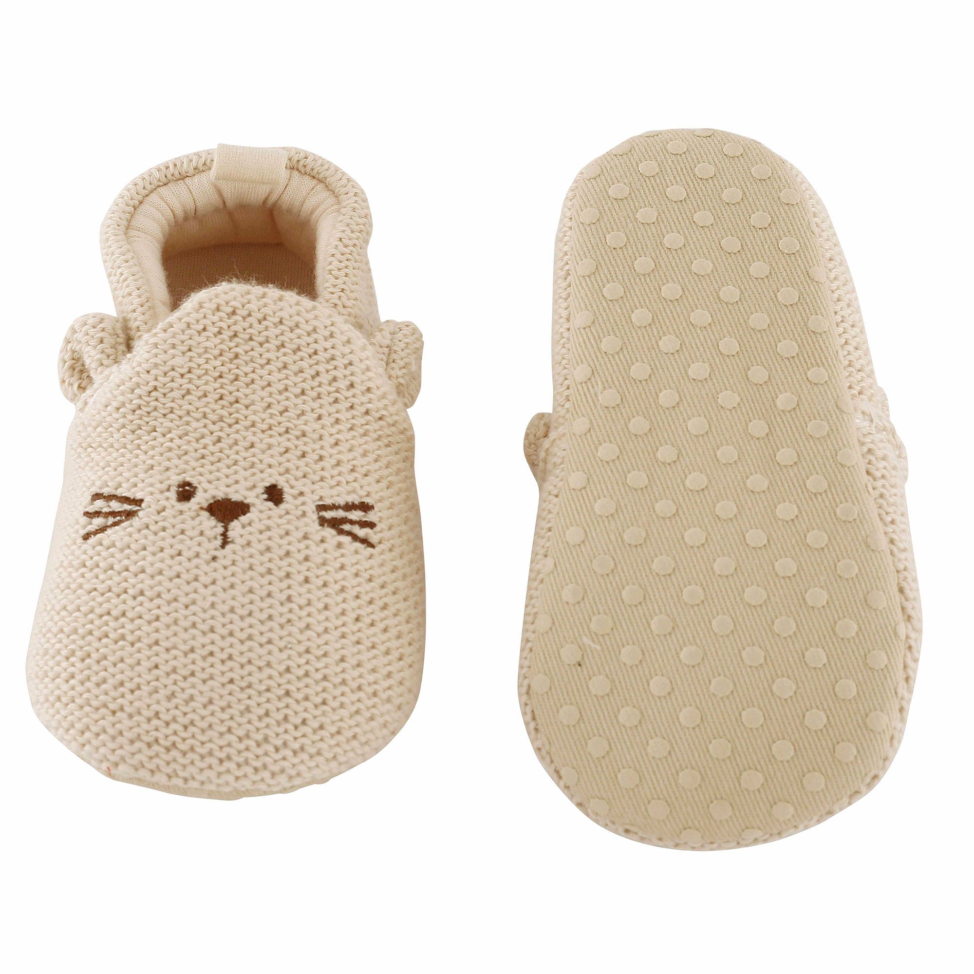 Knitted Brown Casual Booties - Baby Moo
