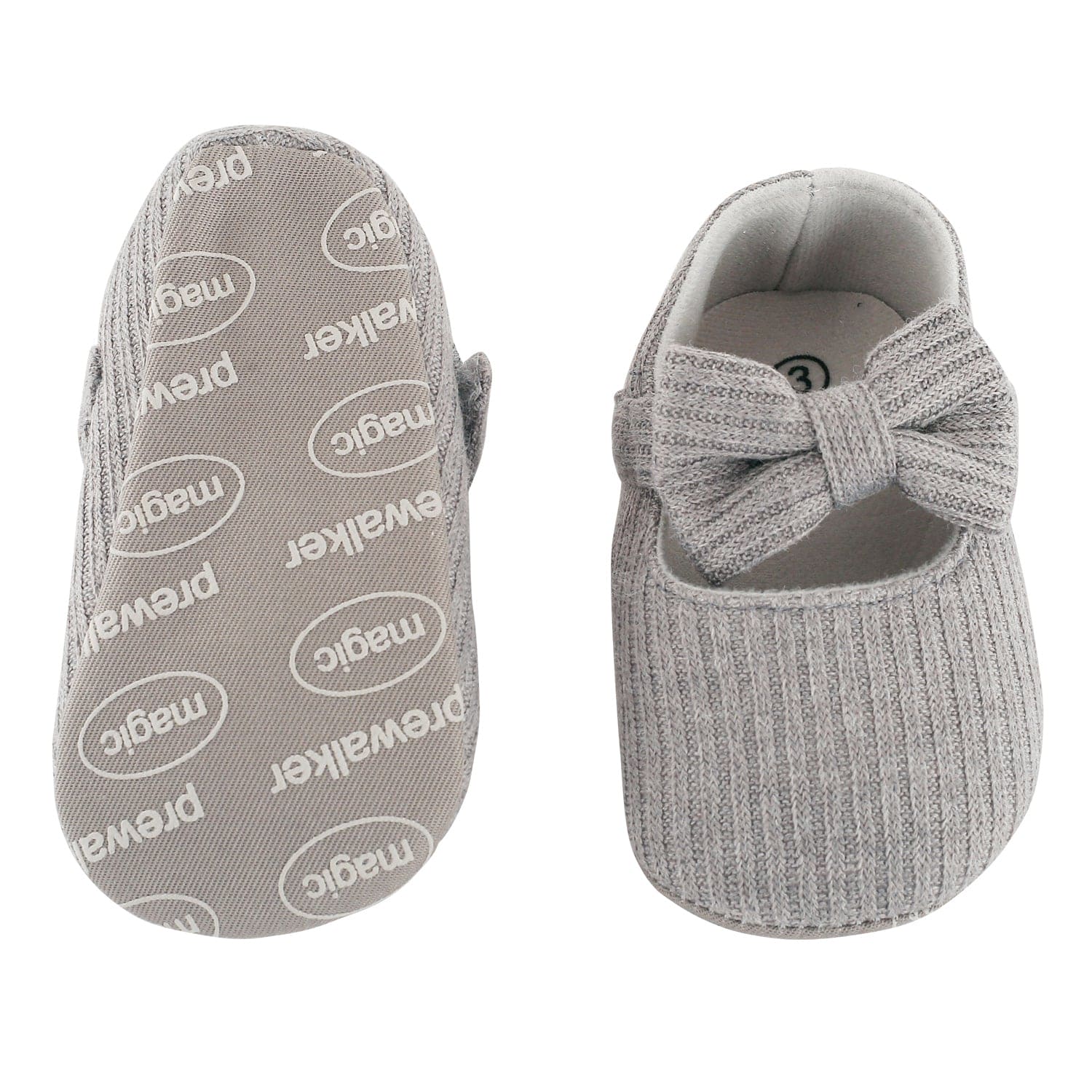 Pretty Bow Grey Booties - Baby Moo