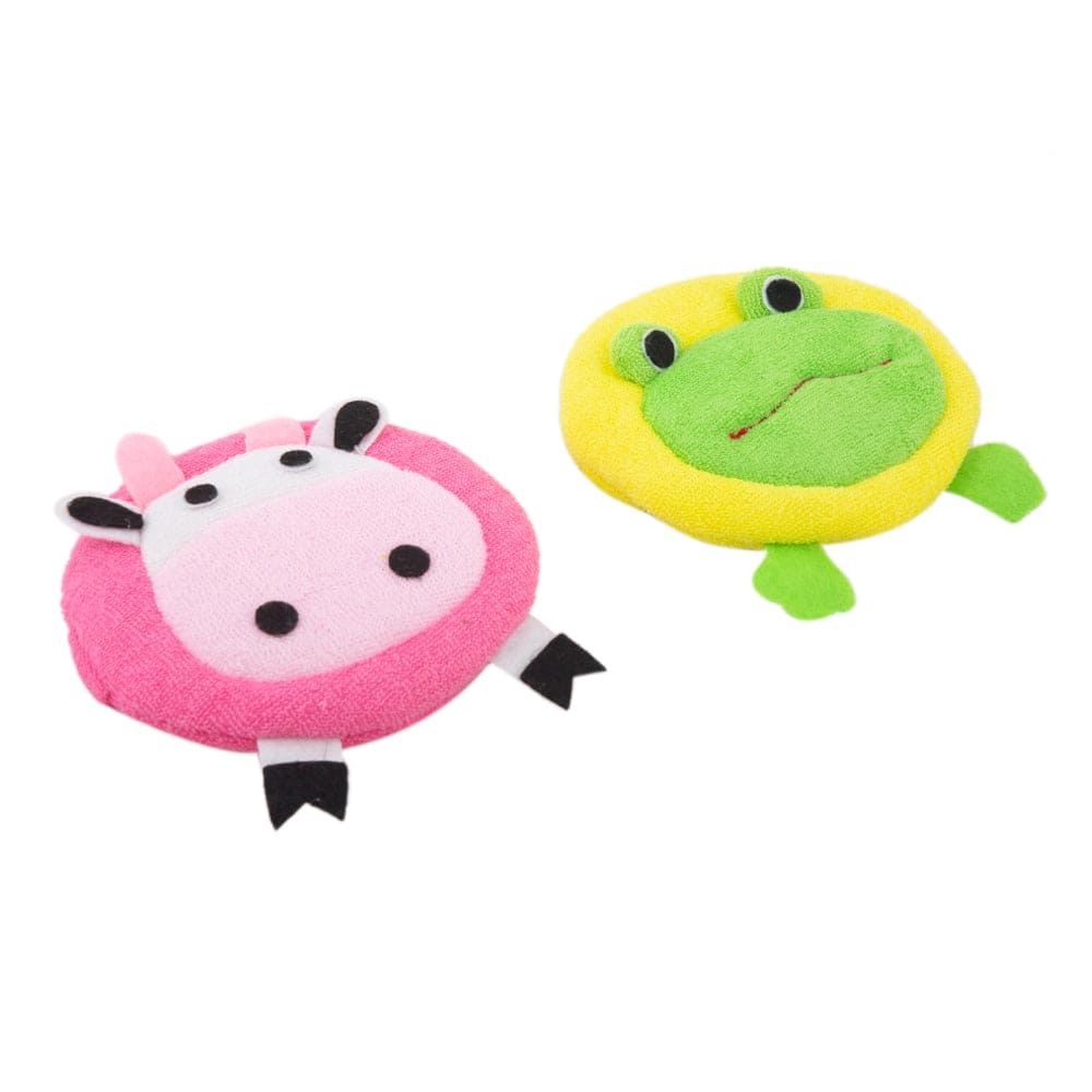 Animal Multicolour 2 Pk Bath Sponge - Baby Moo