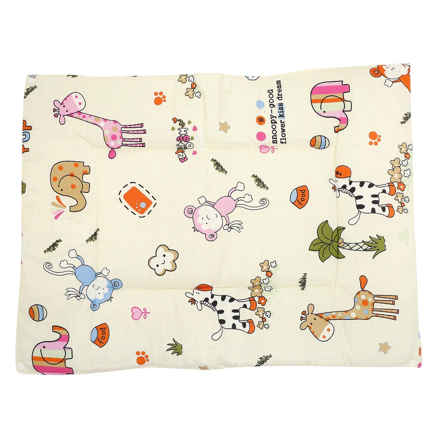 Waterproof Changing Sheet Set I Love Animals Cream - Baby Moo