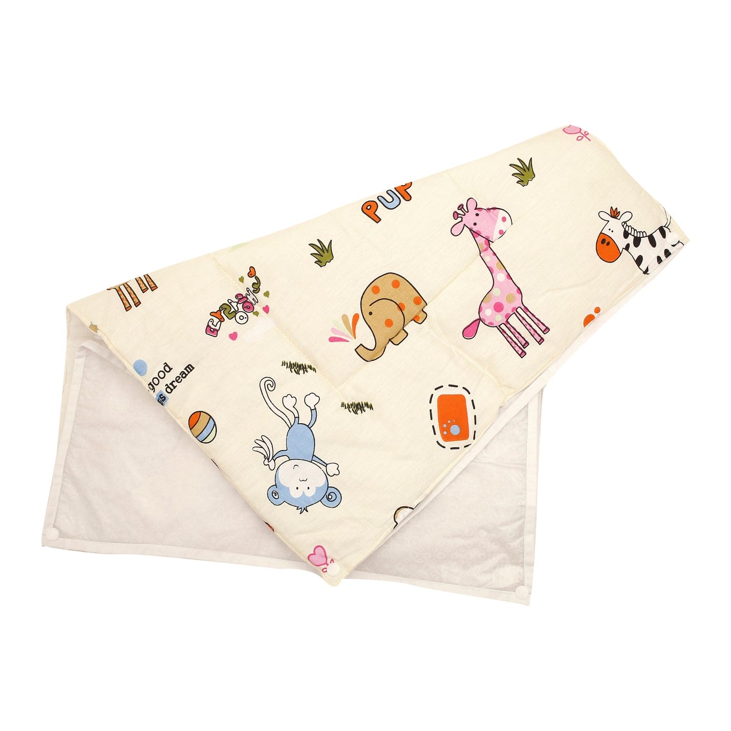 Waterproof Changing Sheet Set I Love Animals Cream - Baby Moo