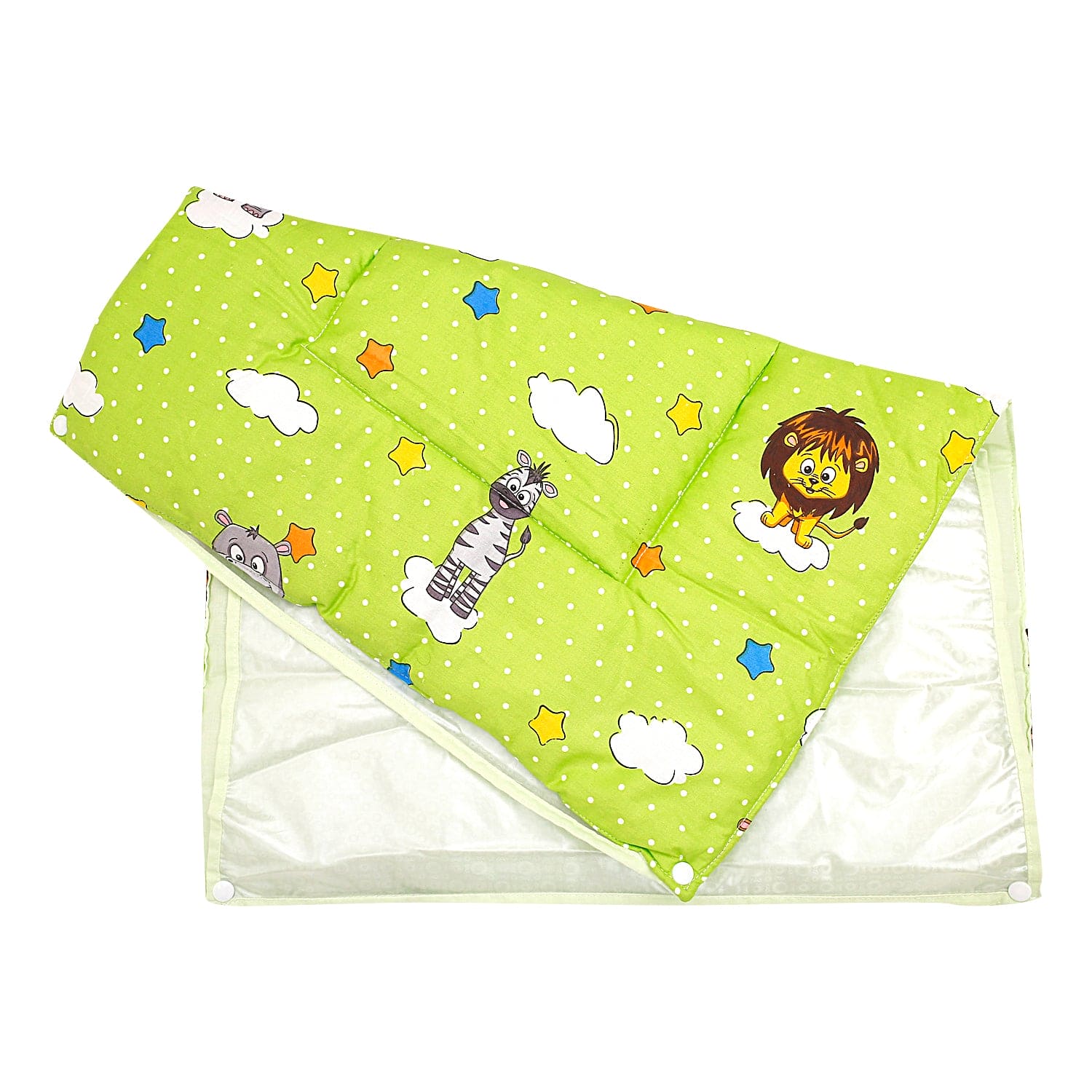 Waterproof Changing Sheet Set Fun In The Jungle Green - Baby Moo