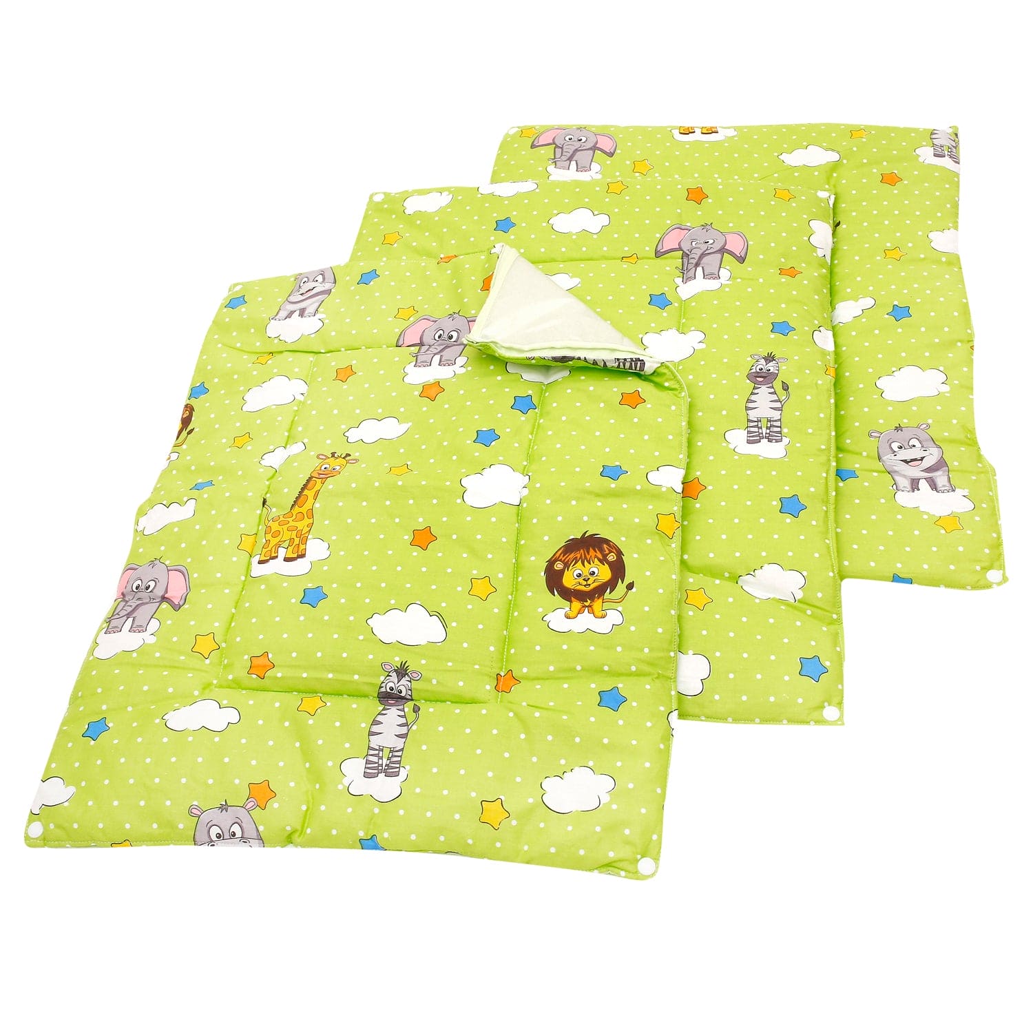 Waterproof Changing Sheet Set Fun In The Jungle Green - Baby Moo