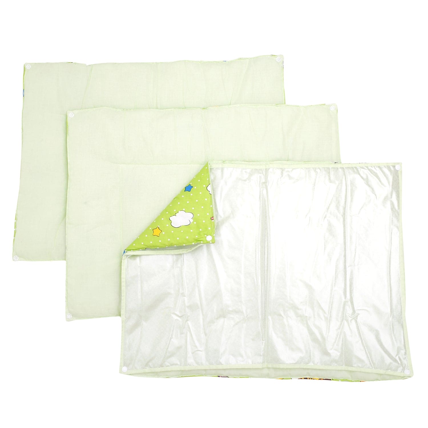 Waterproof Changing Sheet Set Fun In The Jungle Green - Baby Moo