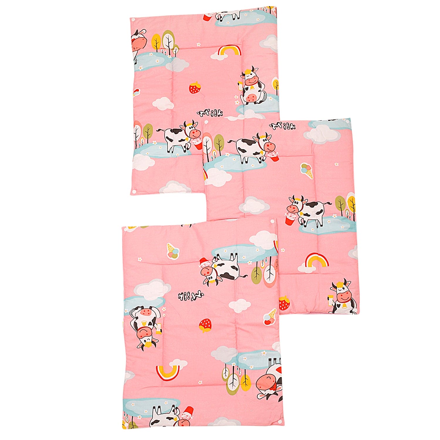 Waterproof Changing Sheet Set Milkaholic Peach - Baby Moo
