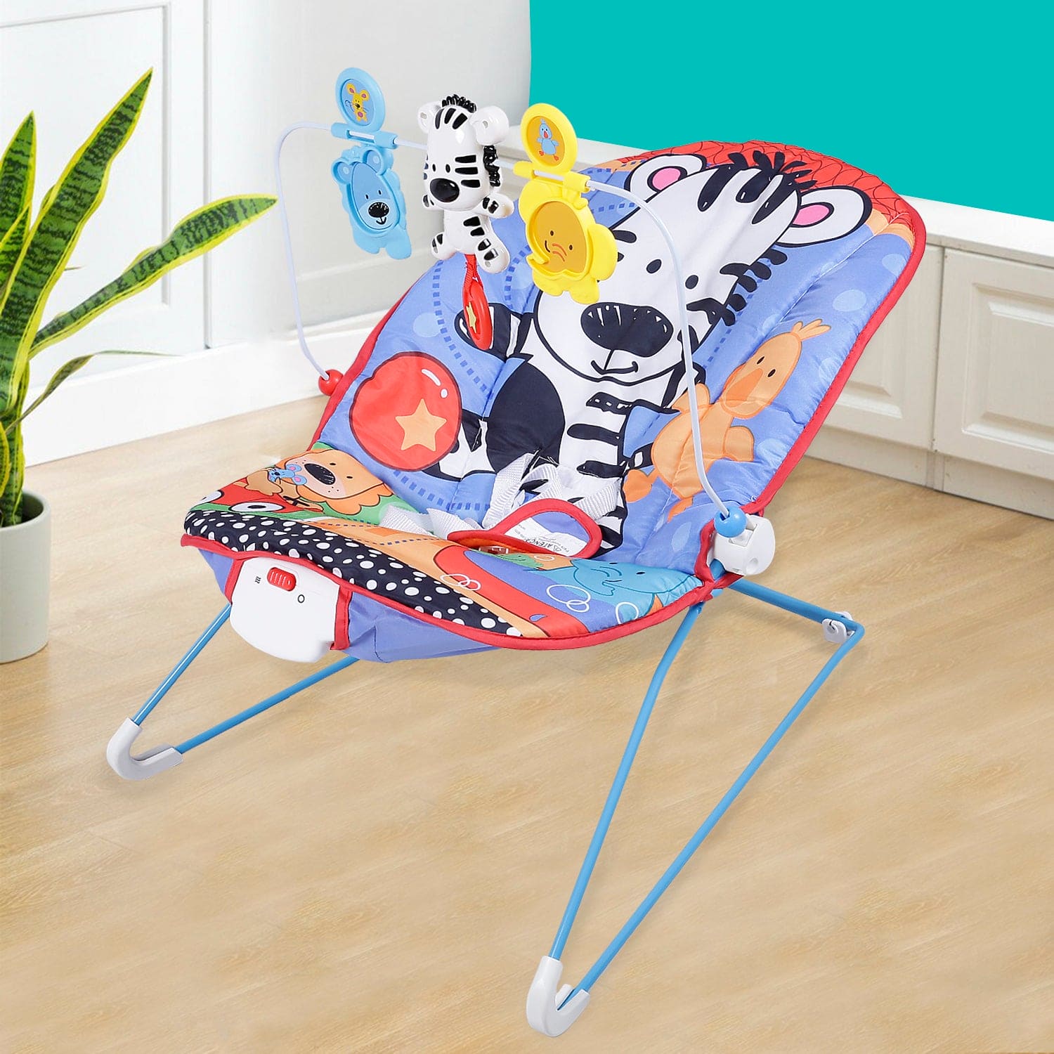 Baby musical rocker sales with hanging toys