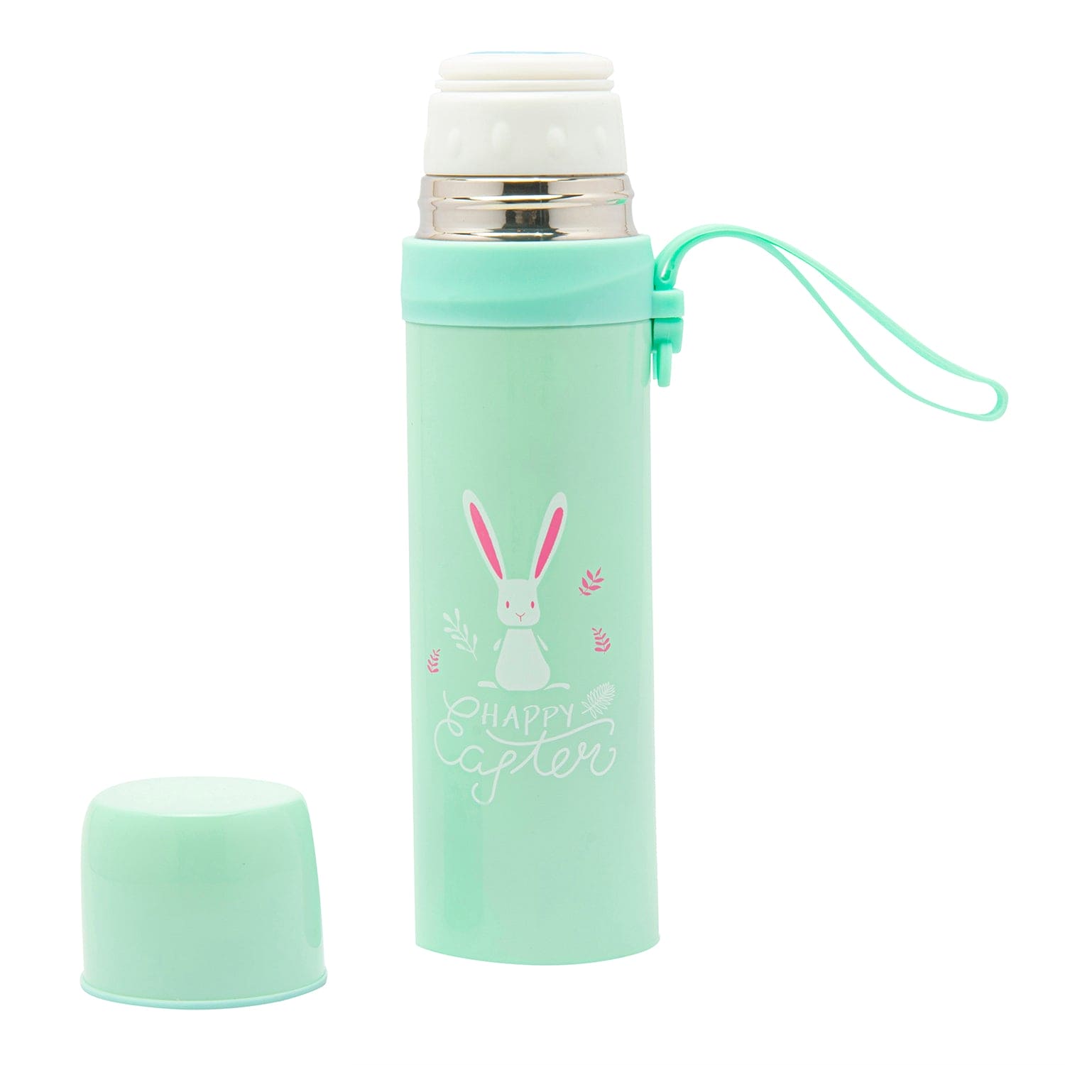 Happy Bunny Sky Blue 500 ml Stainless Steel Flask - Baby Moo