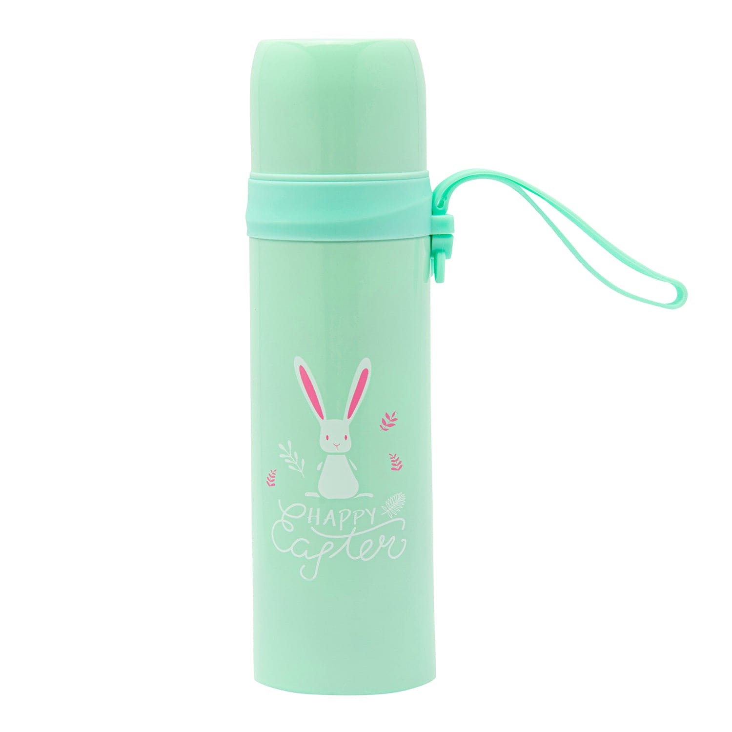 Happy Bunny Sky Blue 500 ml Stainless Steel Flask - Baby Moo