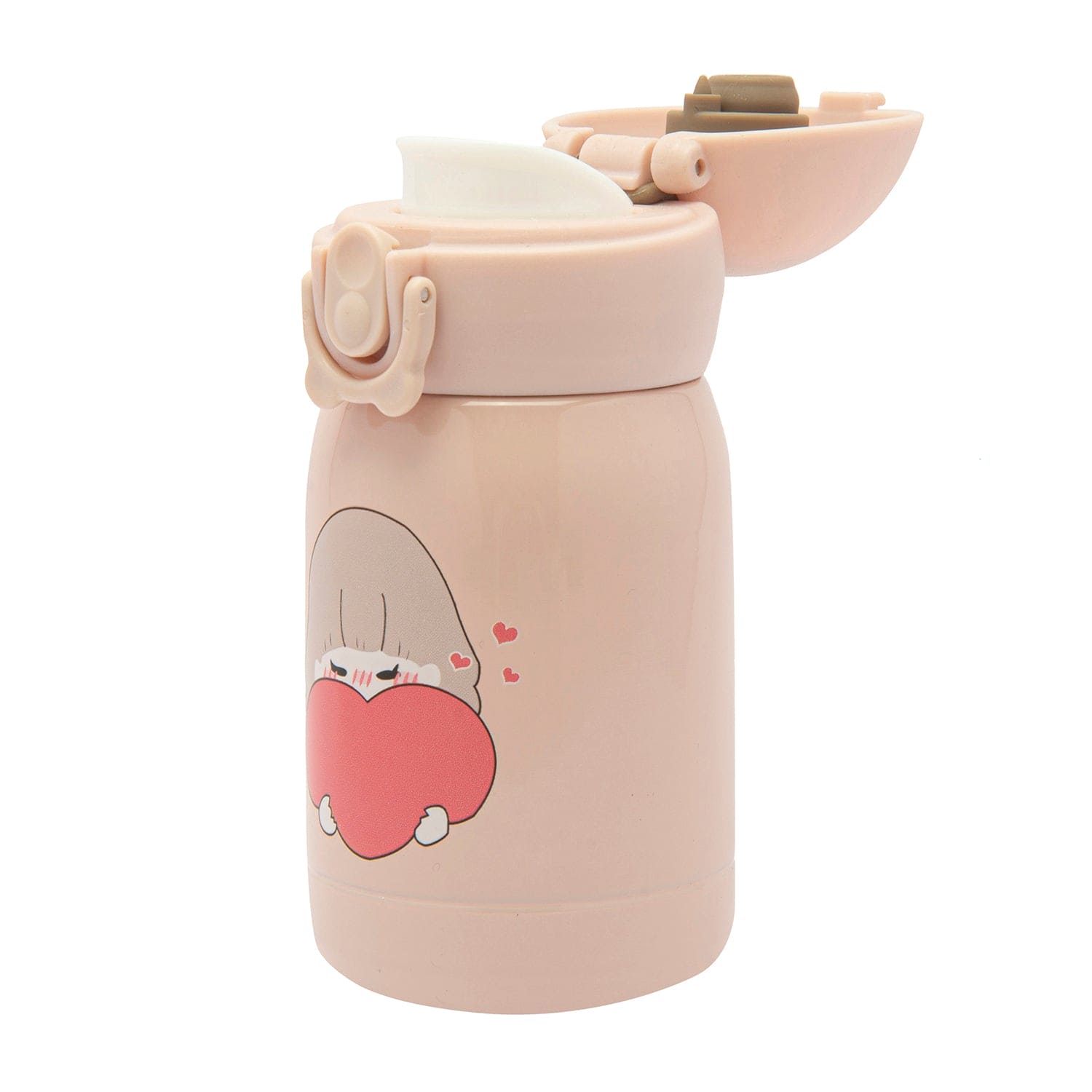 Heart full of love Peach 180 ml Stainless Steel Flask - Baby Moo