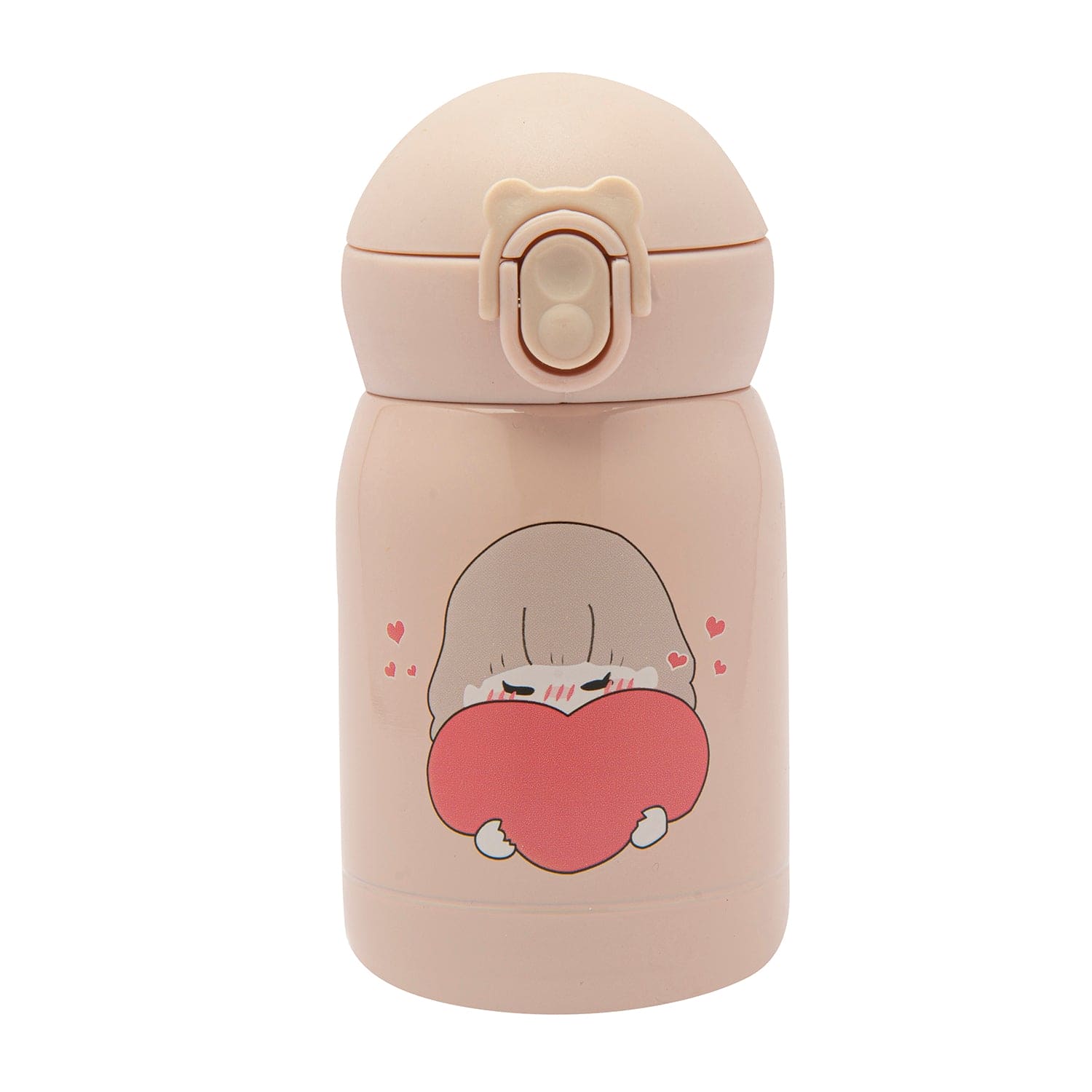 Heart full of love Peach 180 ml Stainless Steel Flask - Baby Moo