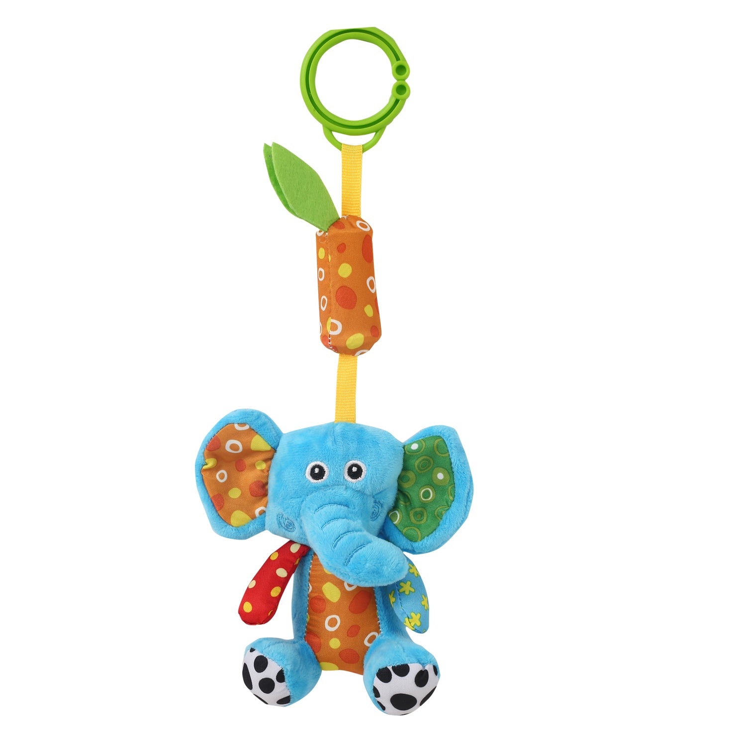 Smiley Elephant Blue Hanging Musical Toy - Baby Moo