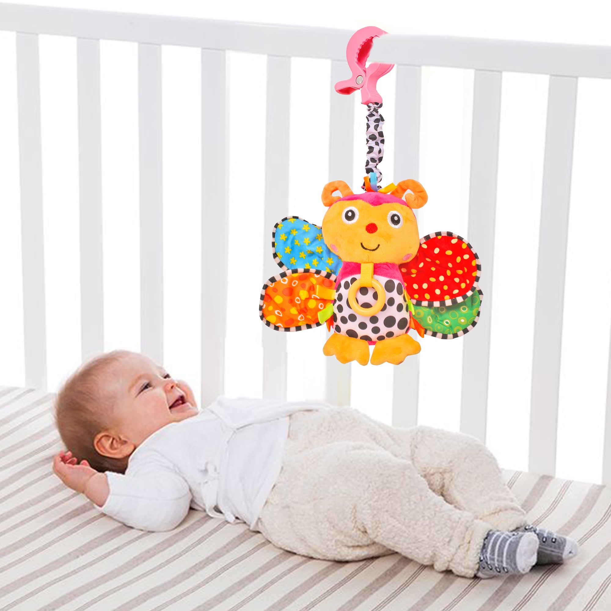 Butterfly Multicolour Pulling Toy - Baby Moo