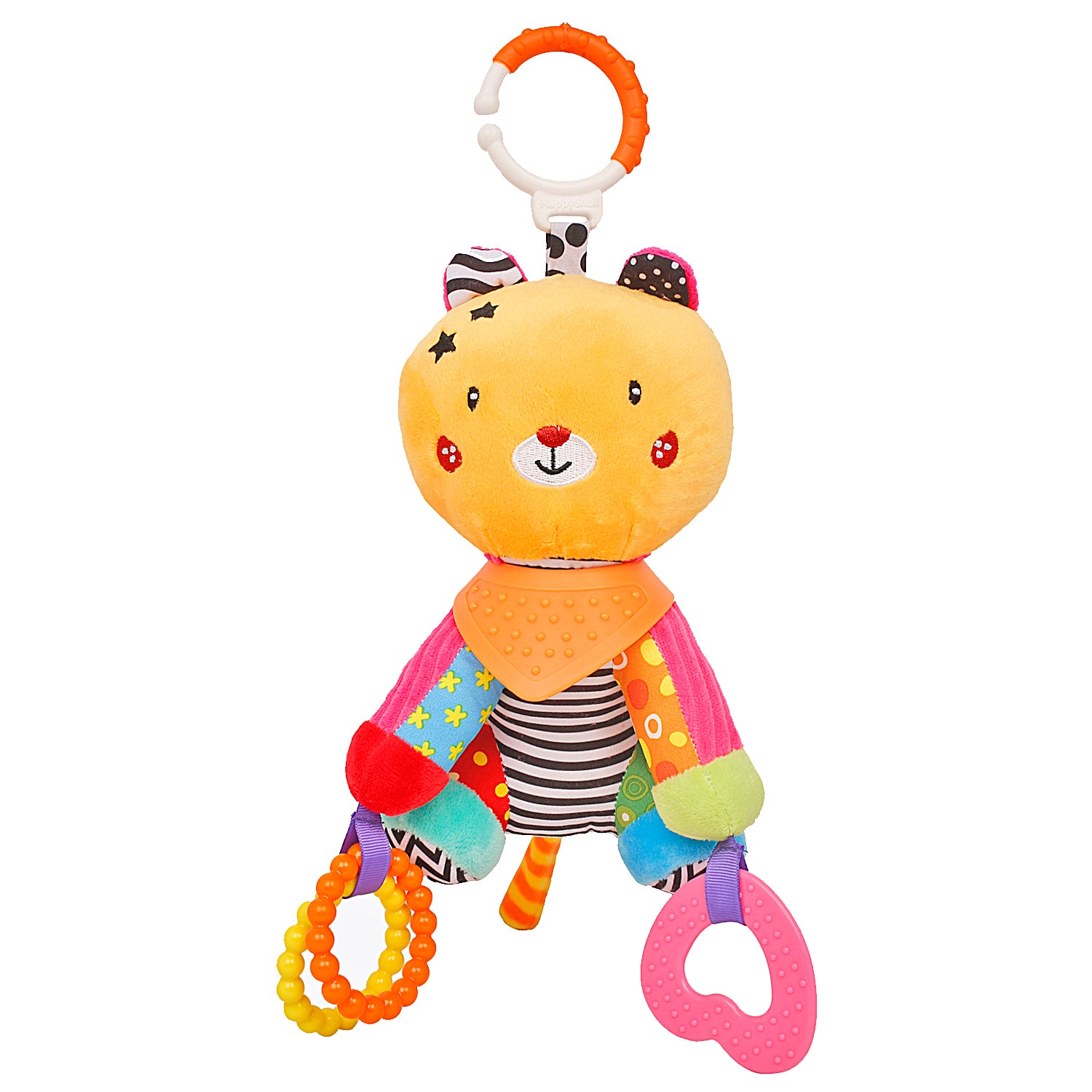 Smiling Star Orange Premium Hanging Toy With Teether - Baby Moo