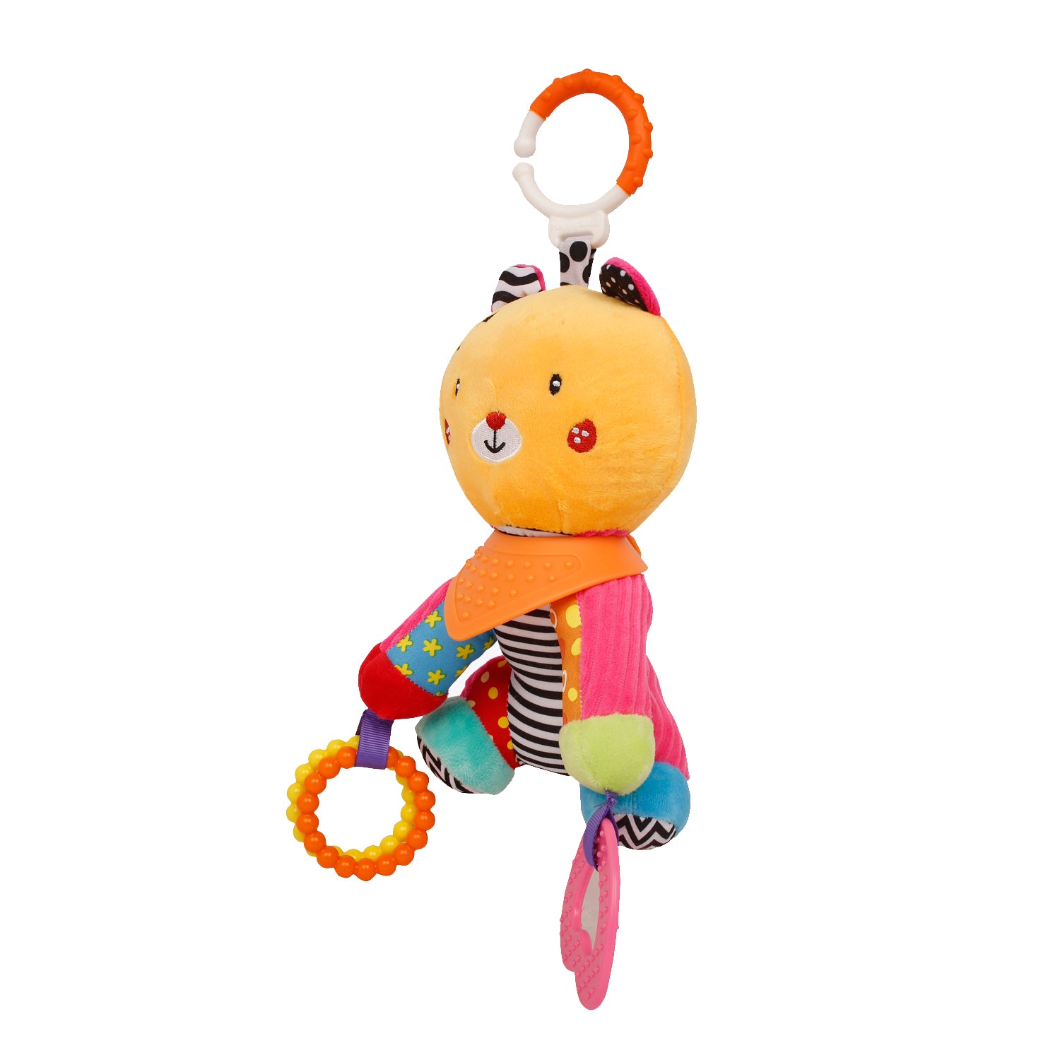 Smiling Star Orange Premium Hanging Toy With Teether - Baby Moo