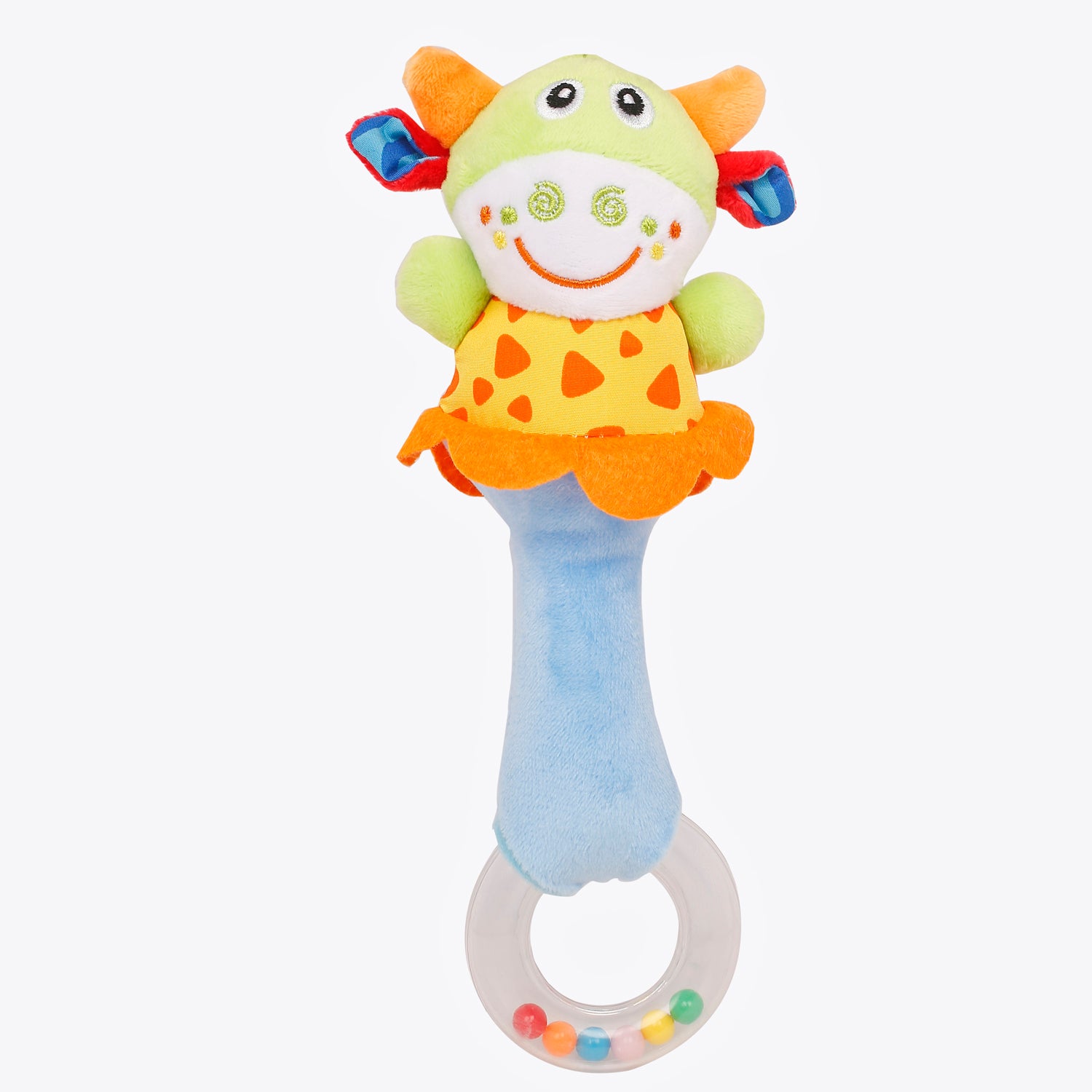 Happy Giraffe Blue Rattle - Baby Moo