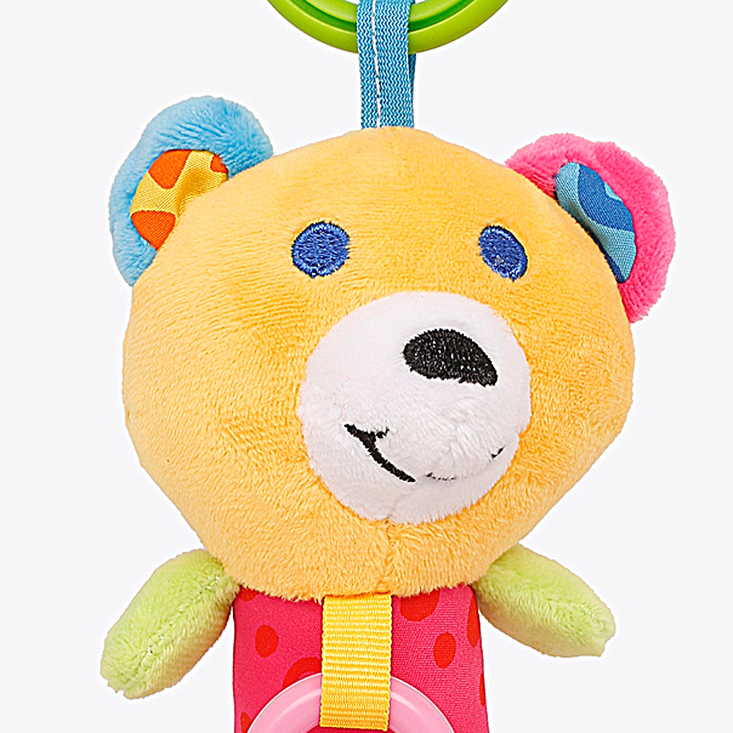 Happy Animal Orange And Pink Rattle - Baby Moo