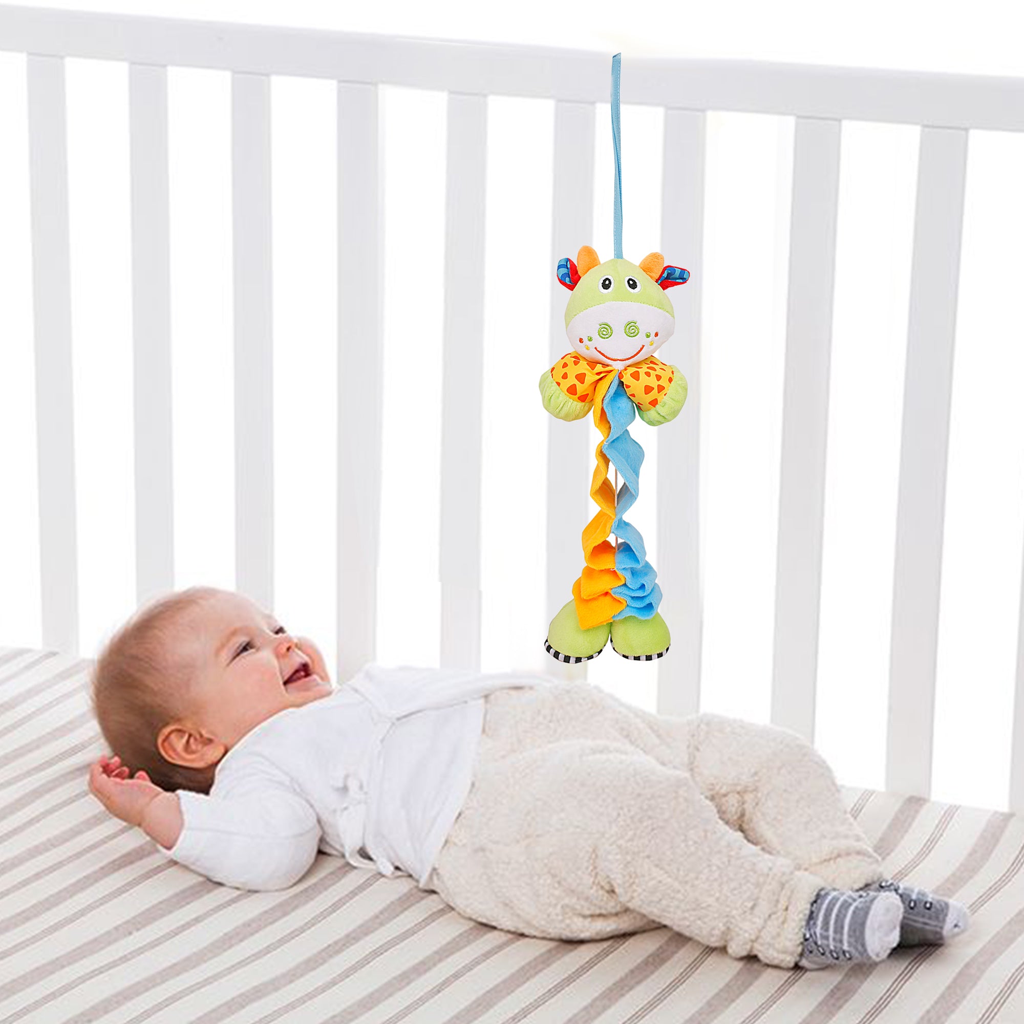 Tall Giraffe Green Pulling Toy - Baby Moo