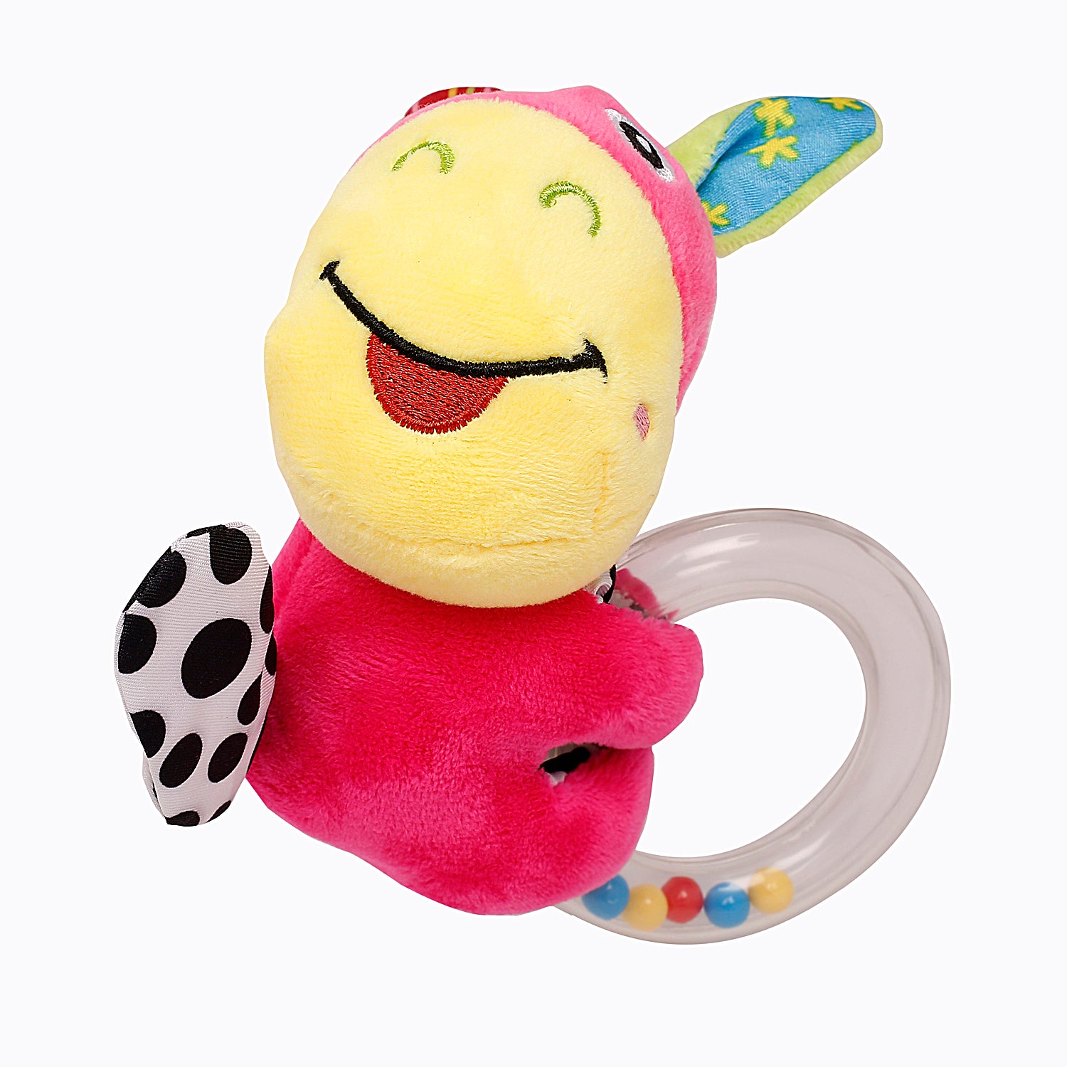 Cuddle Animal Pink Rattle - Baby Moo