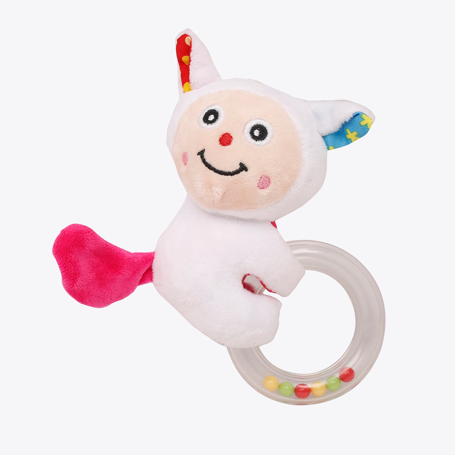 Cuddle Cat White Rattle