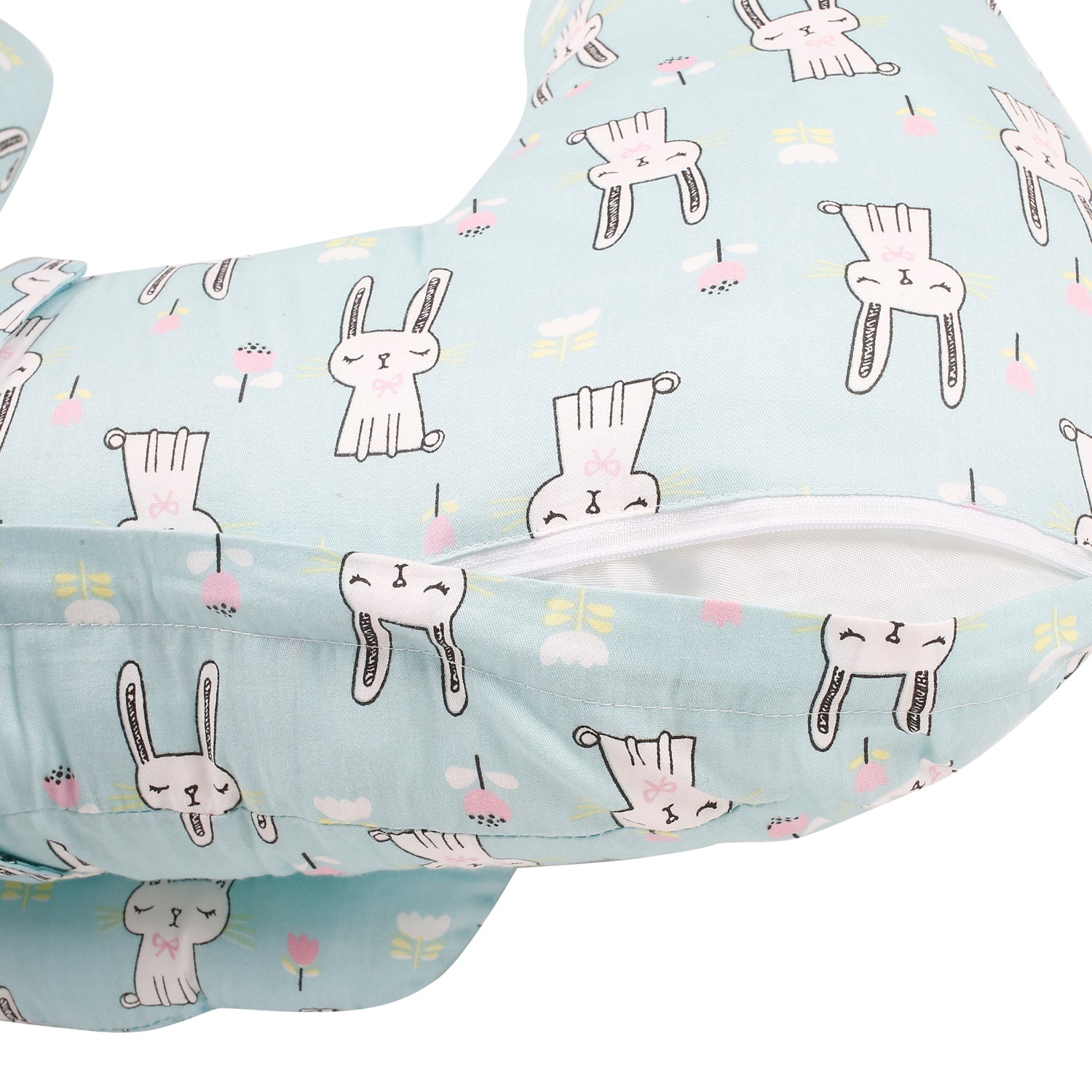Rabbit Blue Feeding Pillow - Baby Moo