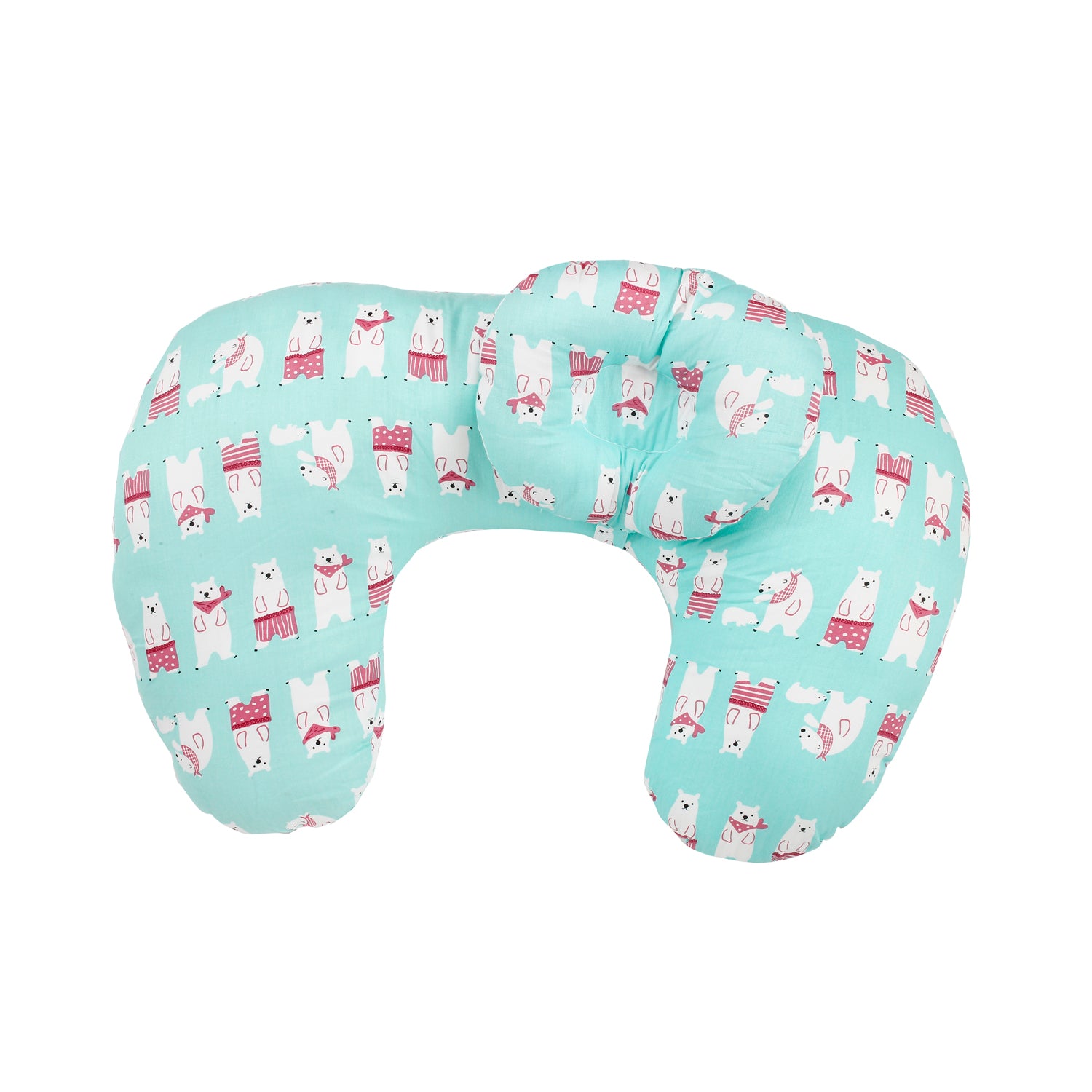 Polar Bear Sea Green Feeding Pillow - Baby Moo