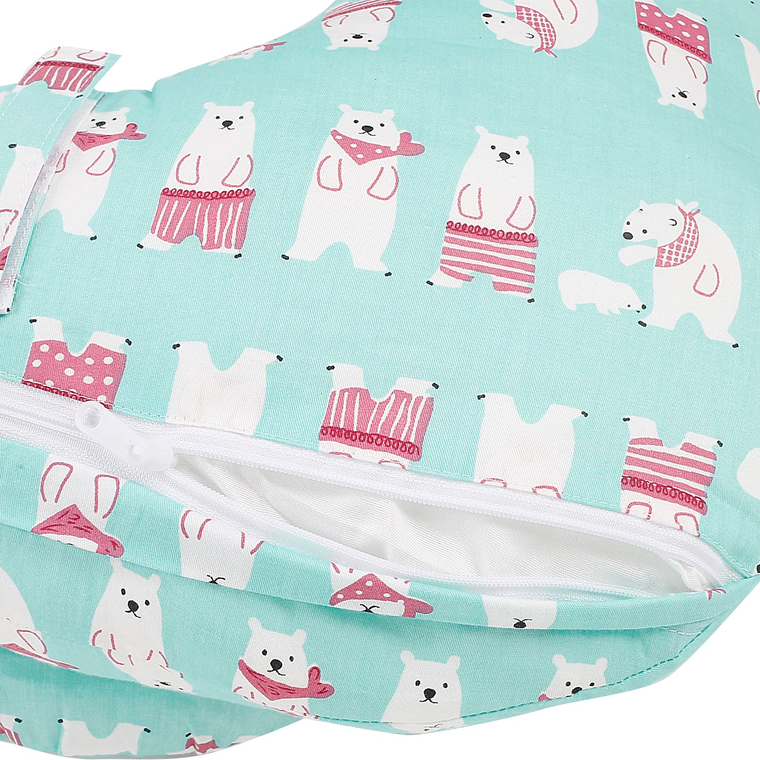 Polar Bear Sea Green Feeding Pillow - Baby Moo