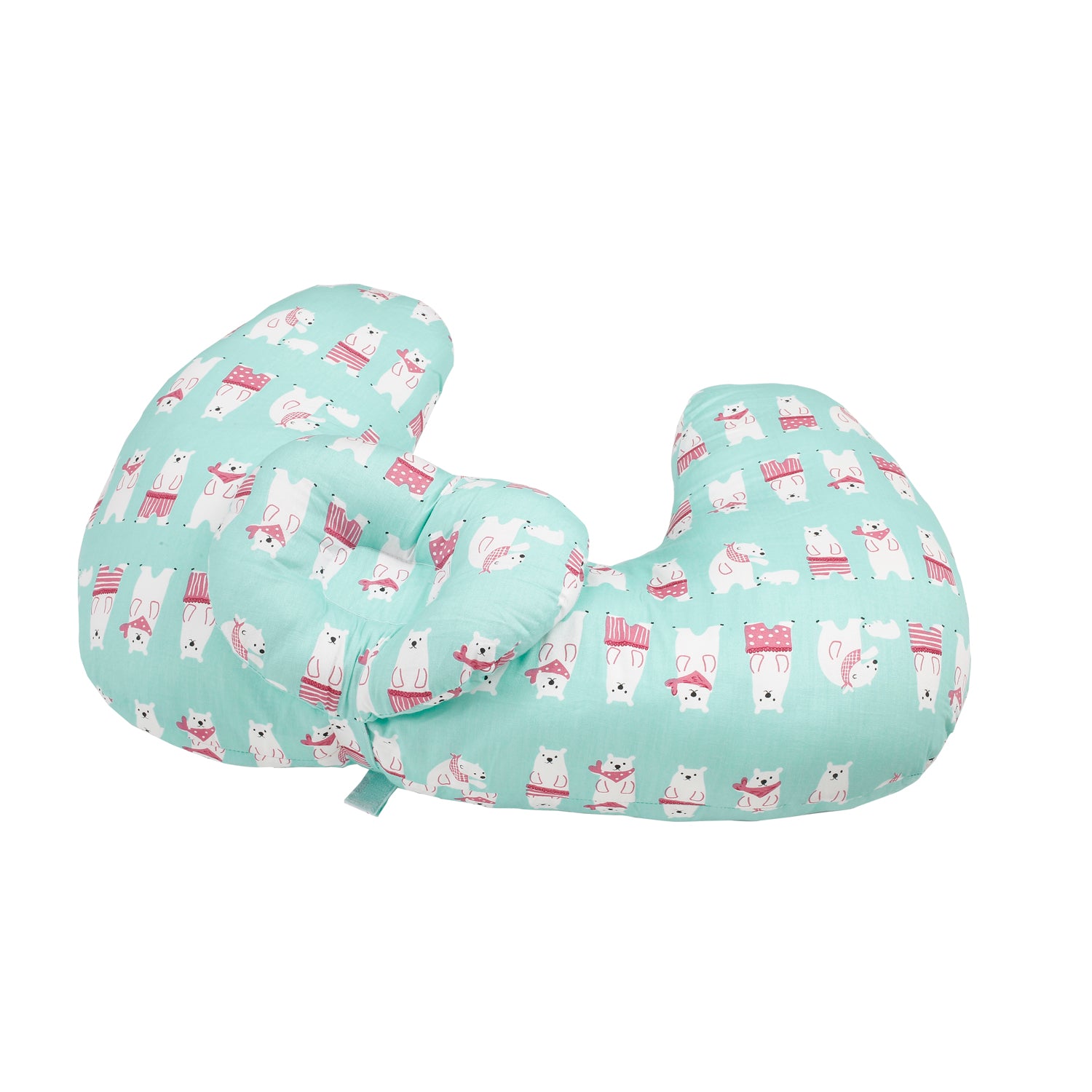 Polar Bear Sea Green Feeding Pillow - Baby Moo